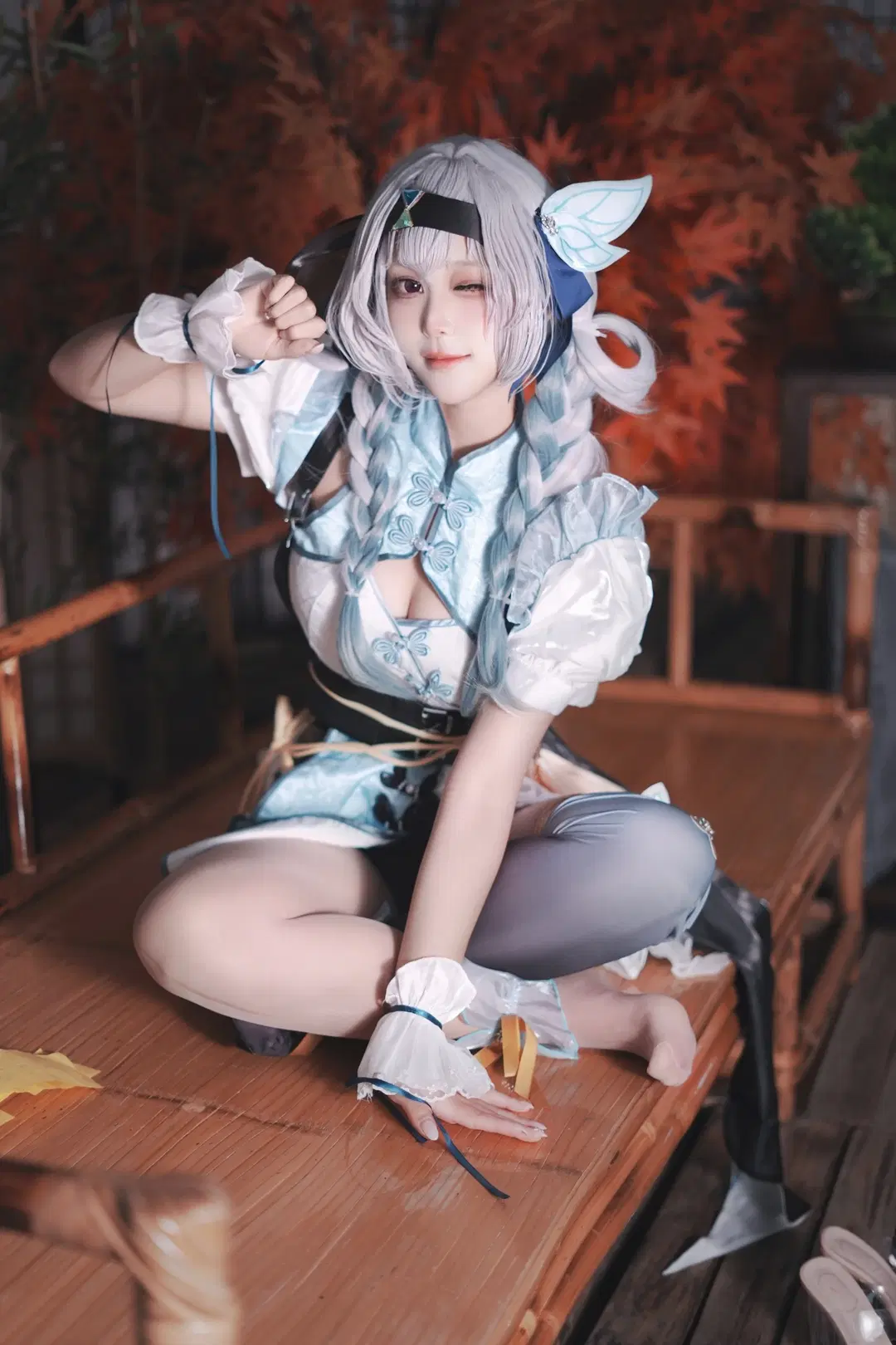 【流萤cos】崩坏星穹铁道中华风穿搭，秋日枫叶下的全新尝试 - 鹿野奈奈 - 第2张
