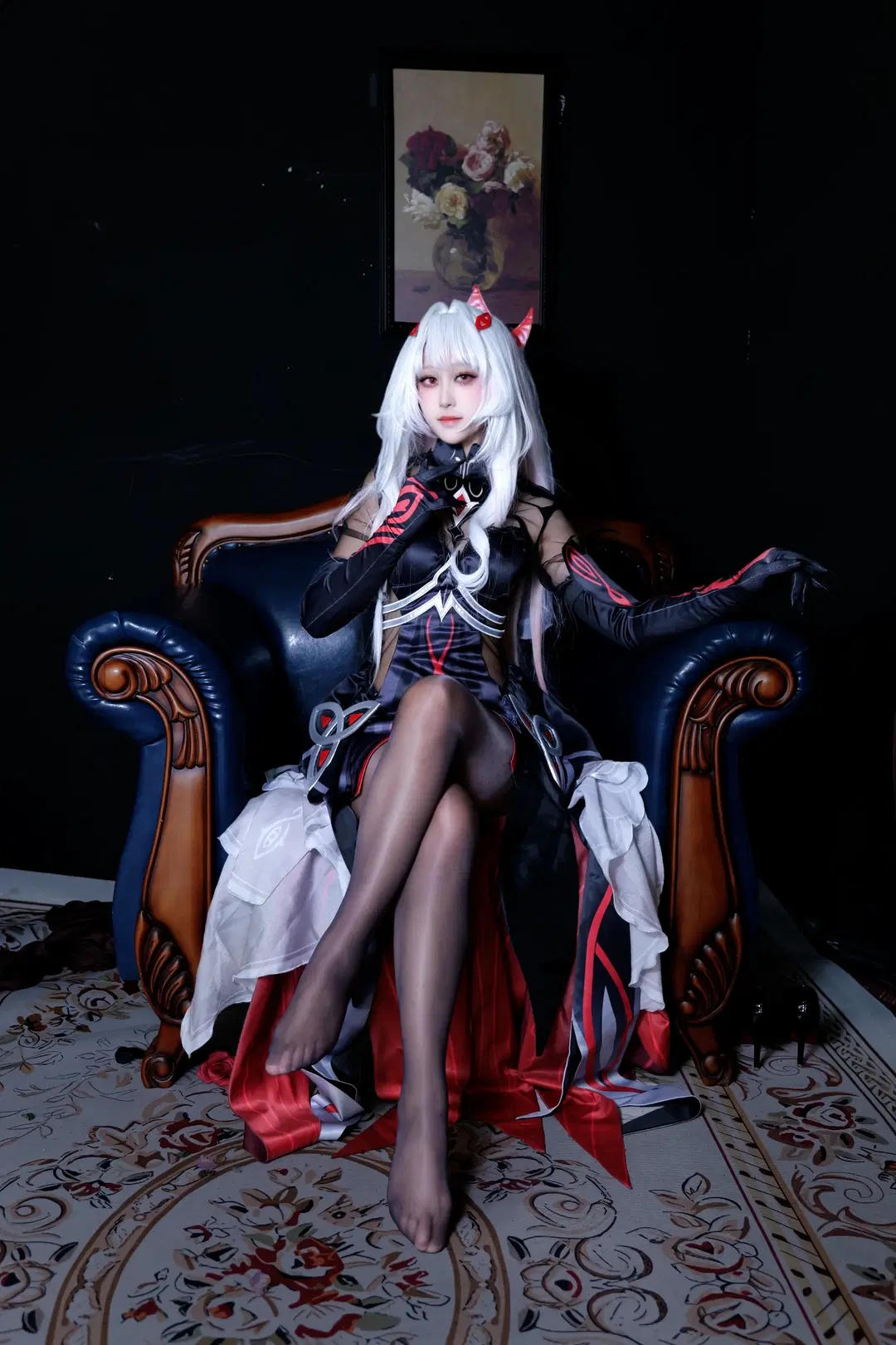 【若娜瓦cos】暗黑哥特风的复古下午茶 - 鹿野奈奈 - 第2张
