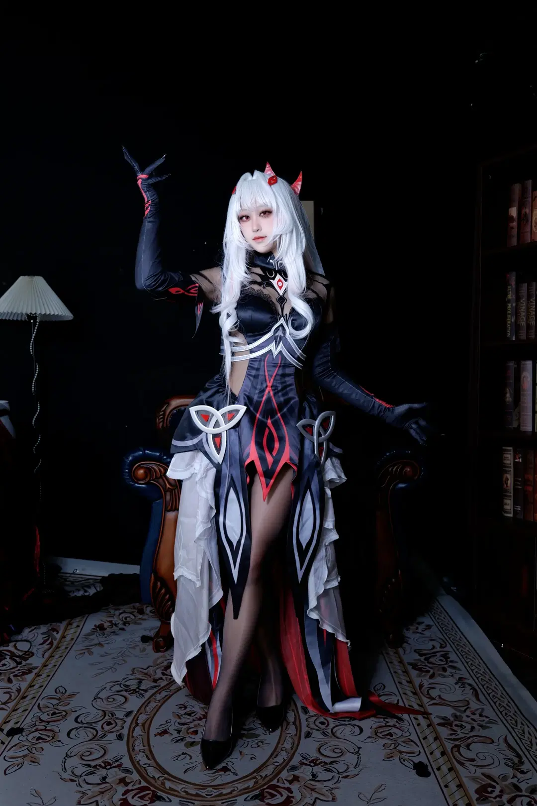 【若娜瓦cos】暗黑哥特风的复古下午茶 - 鹿野奈奈 - 第5张