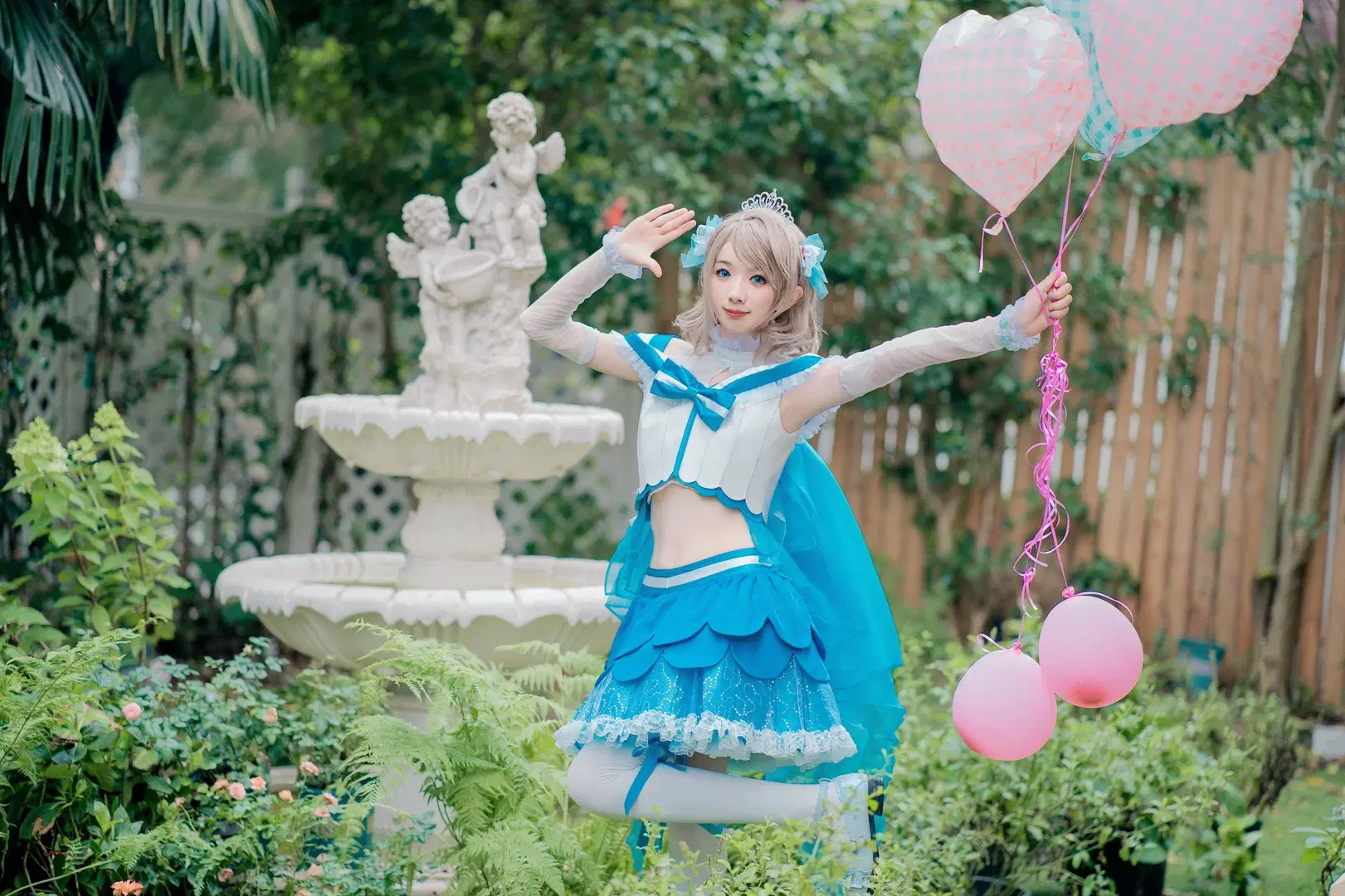 渡边曜cos 恋爱水族馆 没有裙撑也超元气的LoveLive!打歌服 - :( - 第4张