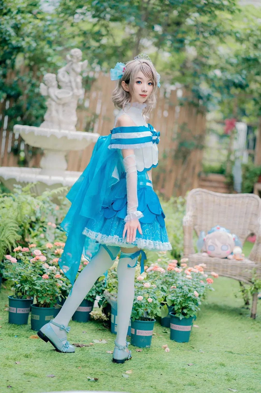 渡边曜cos 恋爱水族馆 没有裙撑也超元气的LoveLive!打歌服 - :( - 第6张