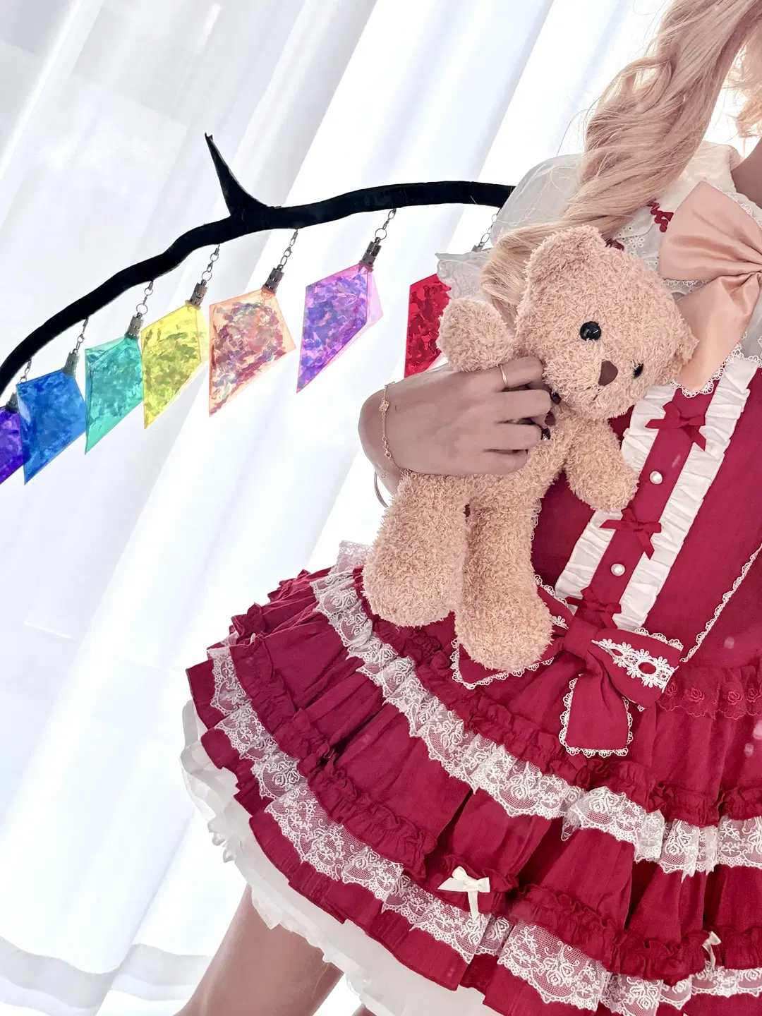 【フランドール・スカーレット コスプレ】『東方Project』二次創作アレンジ衣装の試着記録 - 彩虹分叉腿毛 - 2枚目