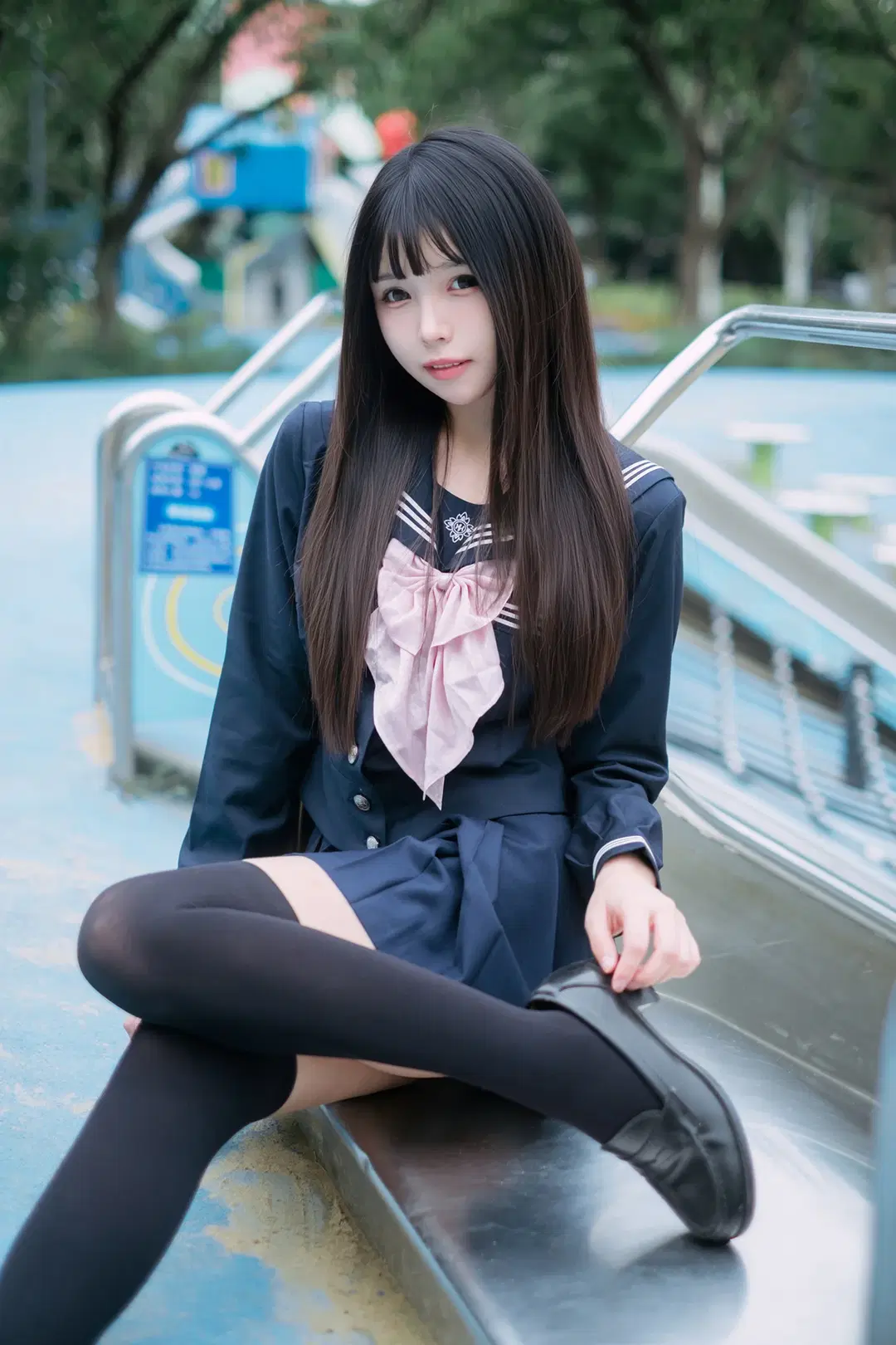 下雨天的游乐场，透明雨衣和水手服的碰撞 - HIRO_午饭饭 - 第7张