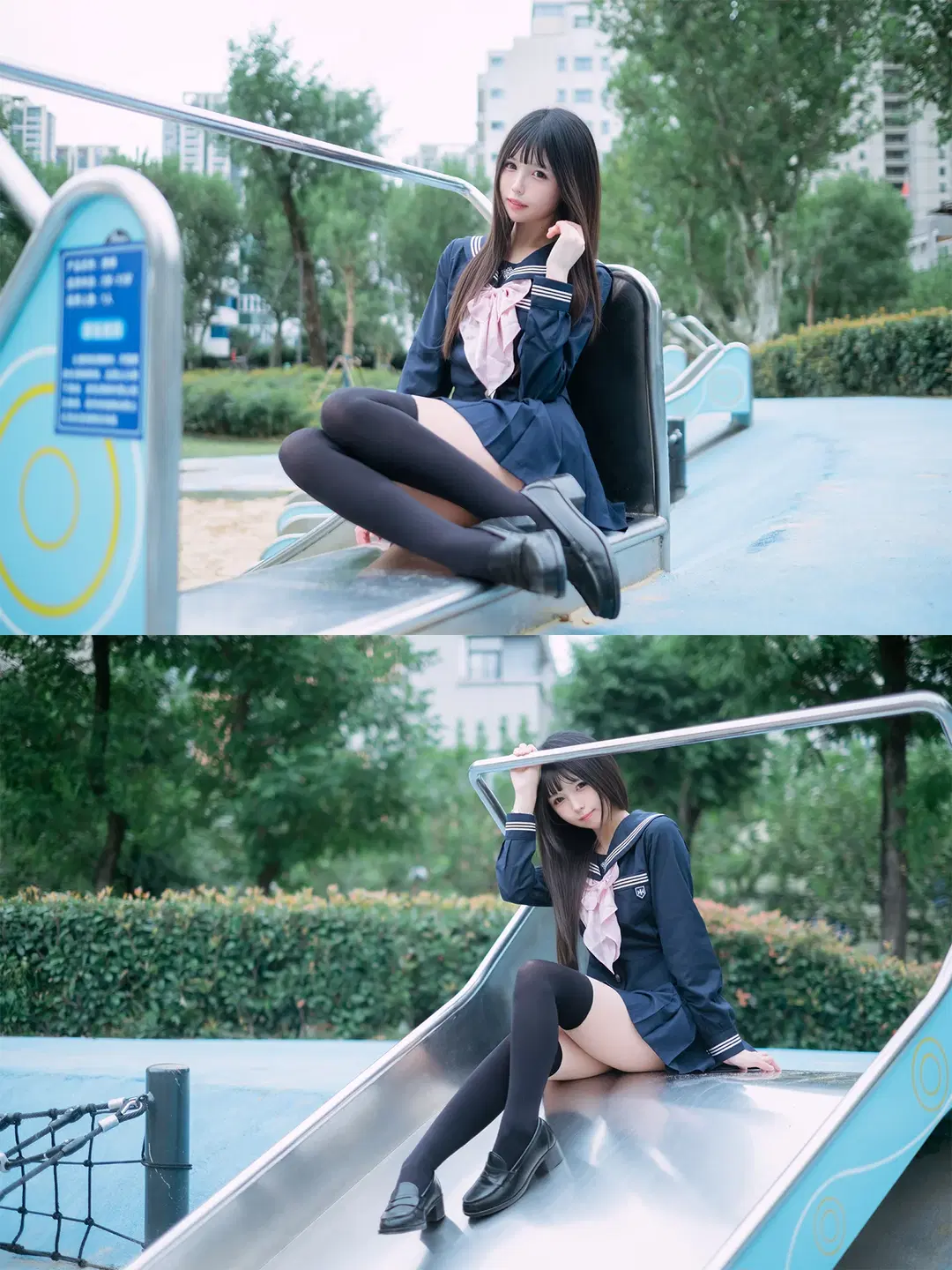 下雨天的游乐场，透明雨衣和水手服的碰撞 - HIRO_午饭饭 - 第8张