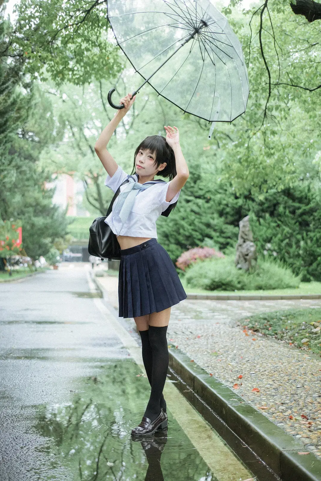 雨后校园氛围感JK制服写真拍摄记录 - HIRO_午饭饭 - 第11张