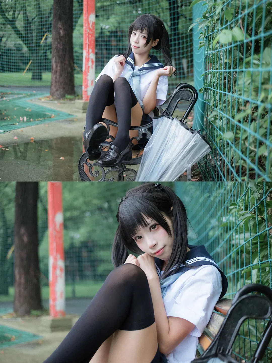 雨后校园氛围感JK制服写真拍摄记录 - HIRO_午饭饭 - 第12张