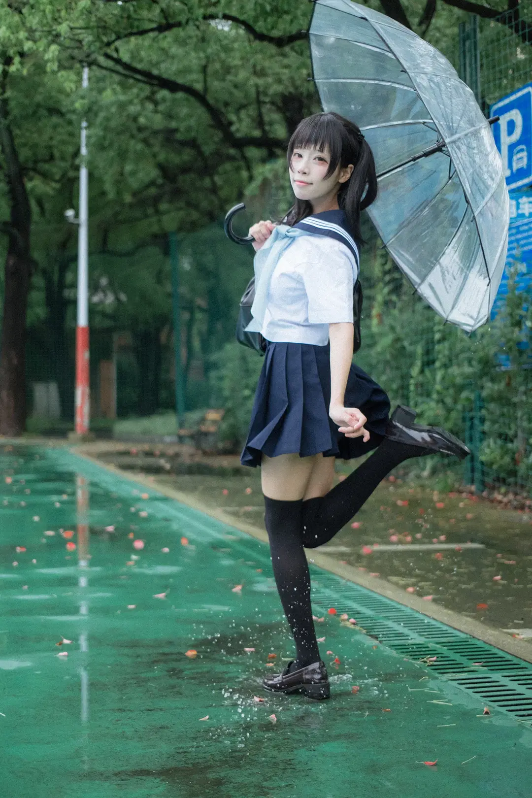 雨后校园氛围感JK制服写真拍摄记录 - HIRO_午饭饭 - 第13张