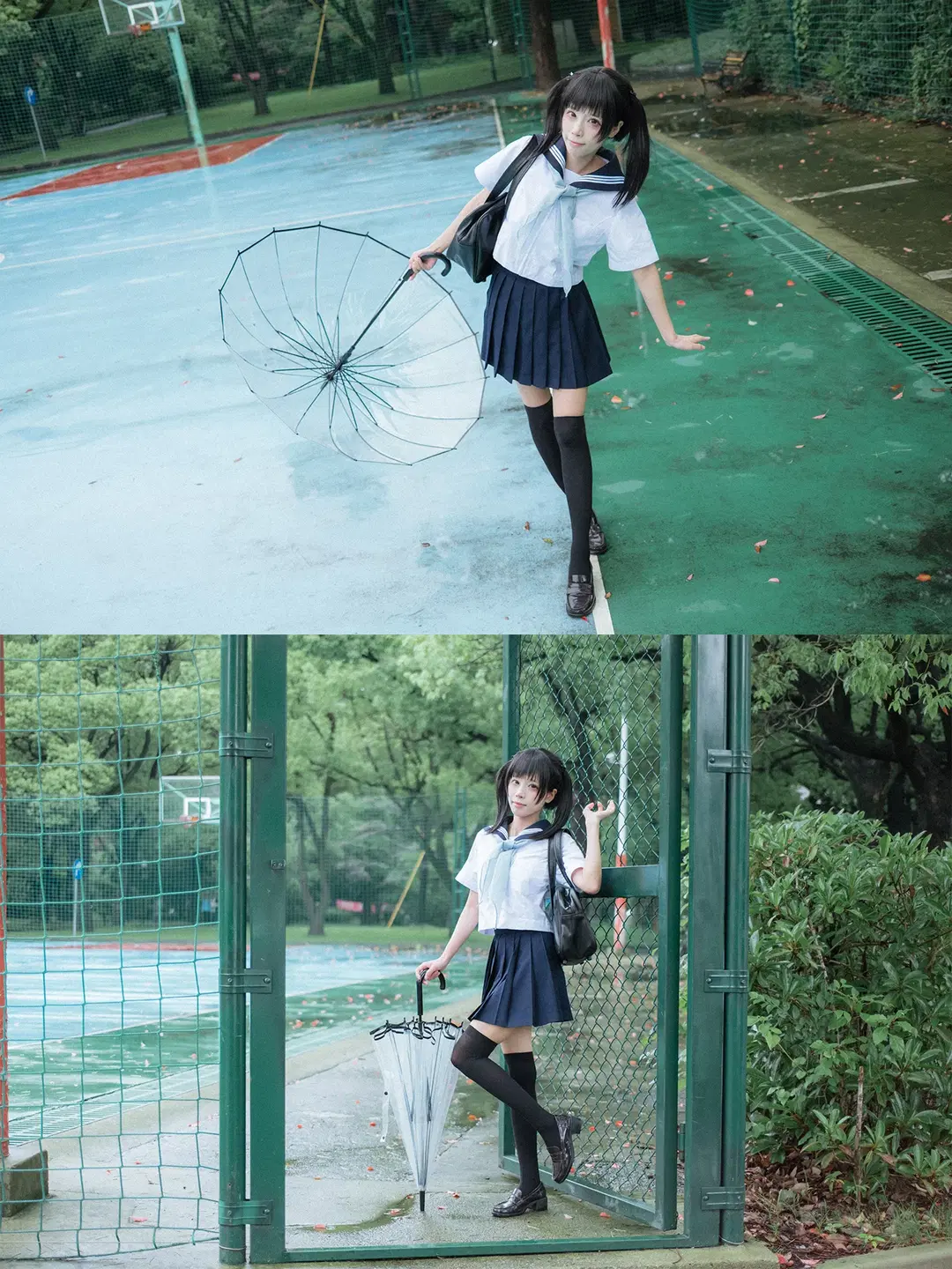 雨后校园氛围感JK制服写真拍摄记录 - HIRO_午饭饭 - 第7张