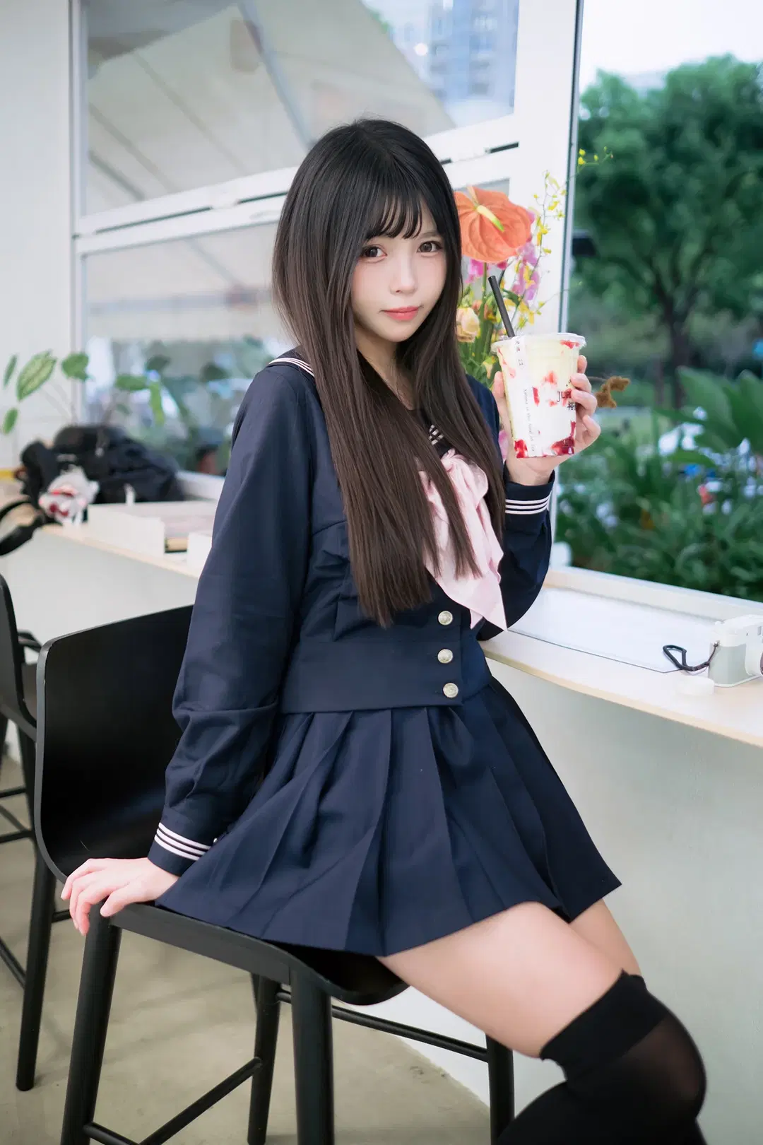 雨停后的水手服黑丝写真，游乐场滑梯拍摄日记 - HIRO_午饭饭 - 第8张