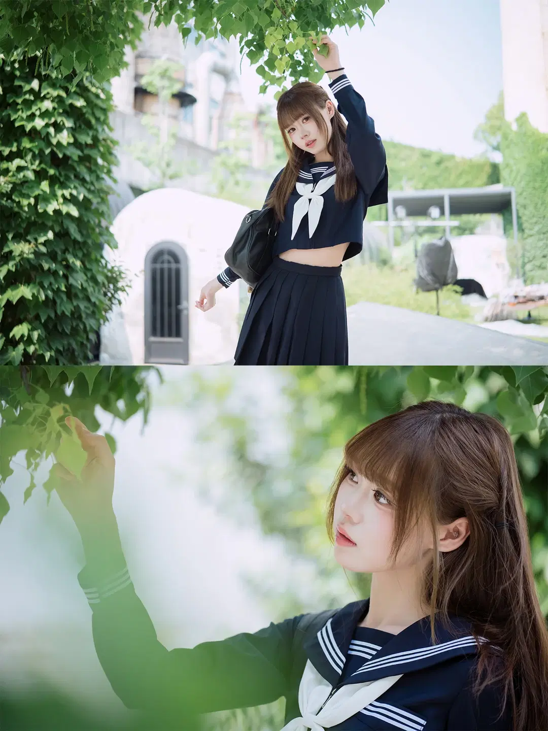 Blueberry Ice Cream Flavored Navy-and-White Sailor Uniform Photoset by HIRO_午饭饭 - Image 13