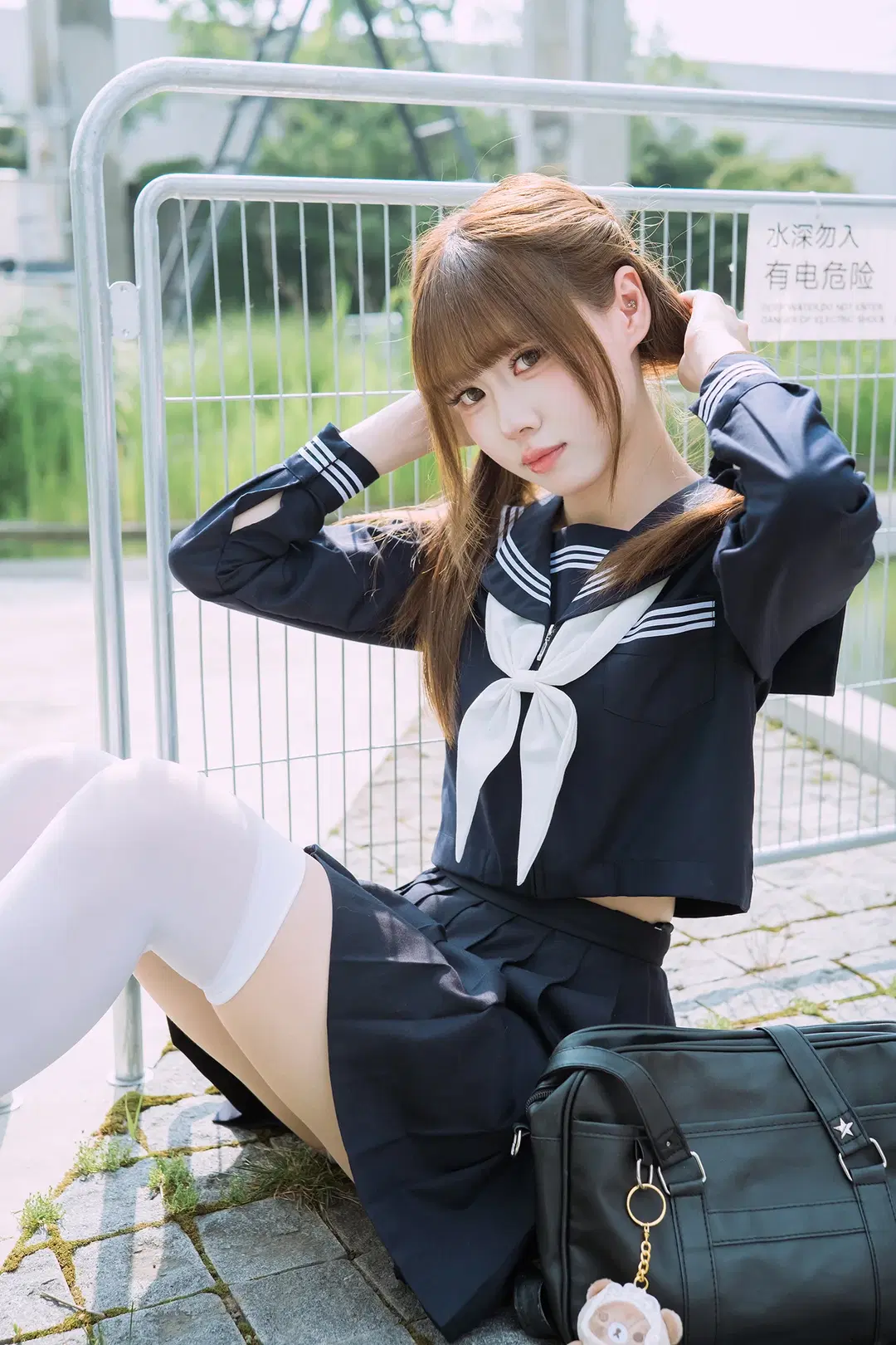 Blueberry Ice Cream Flavored Navy-and-White Sailor Uniform Photoset by HIRO_午饭饭 - Image 15