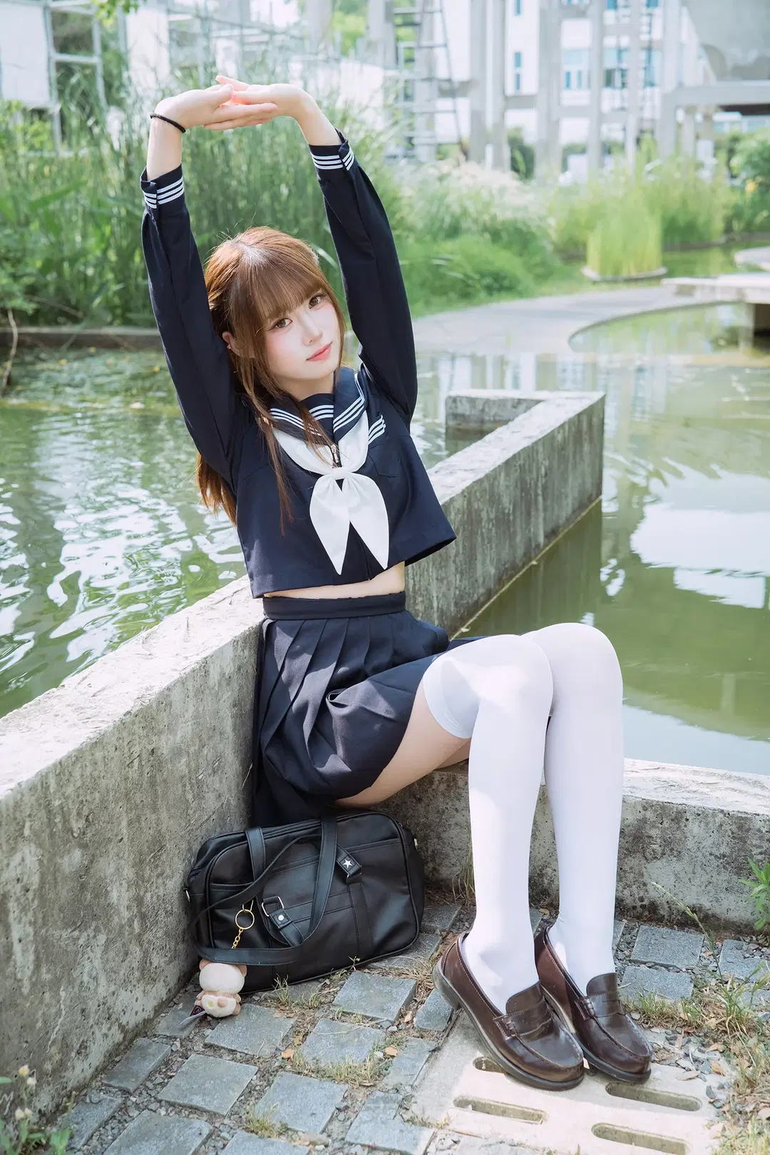 Blueberry Ice Cream Flavored Navy-and-White Sailor Uniform Photoset by HIRO_午饭饭 - Image 16