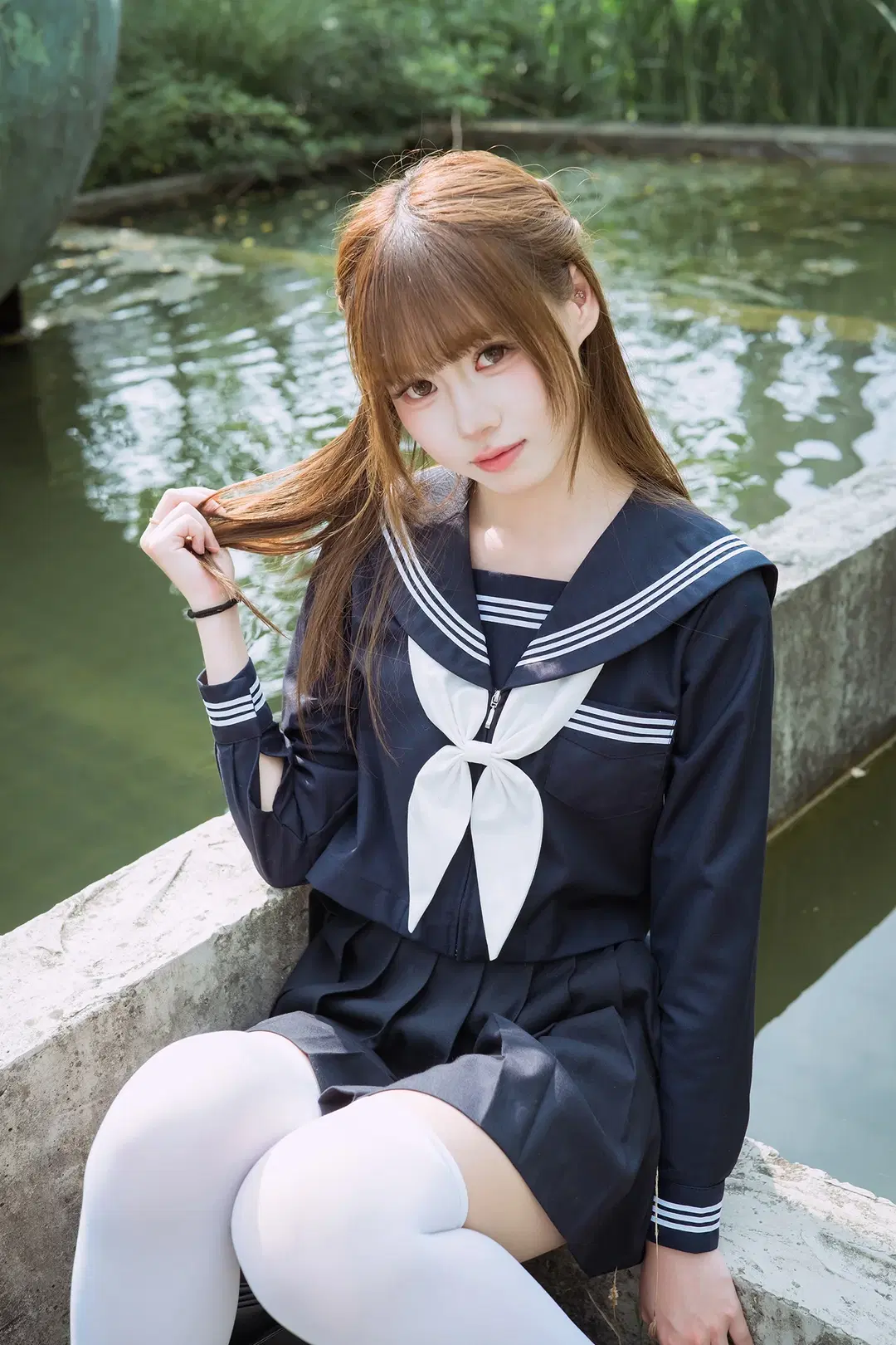 Blueberry Ice Cream Flavored Navy-and-White Sailor Uniform Photoset by HIRO_午饭饭 - Image 3