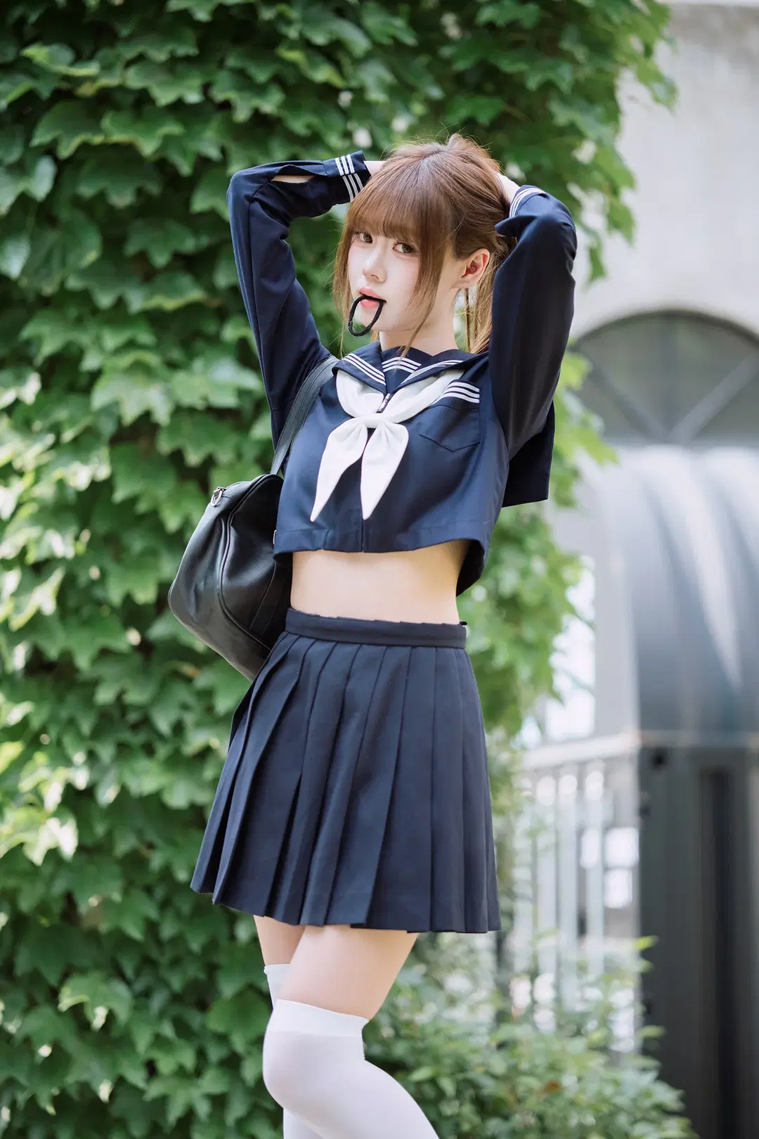 Blueberry Ice Cream Flavored Navy-and-White Sailor Uniform Photoset by HIRO_午饭饭 - Image 4