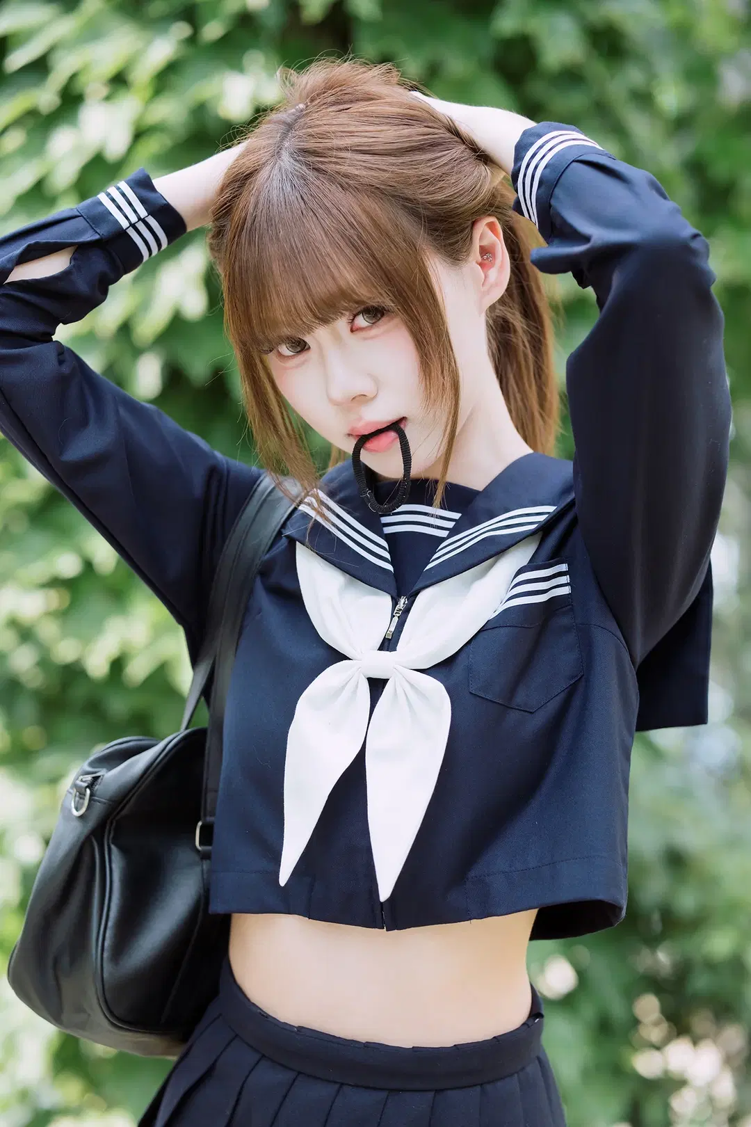 Blueberry Ice Cream Flavored Navy-and-White Sailor Uniform Photoset by HIRO_午饭饭 - Image 5