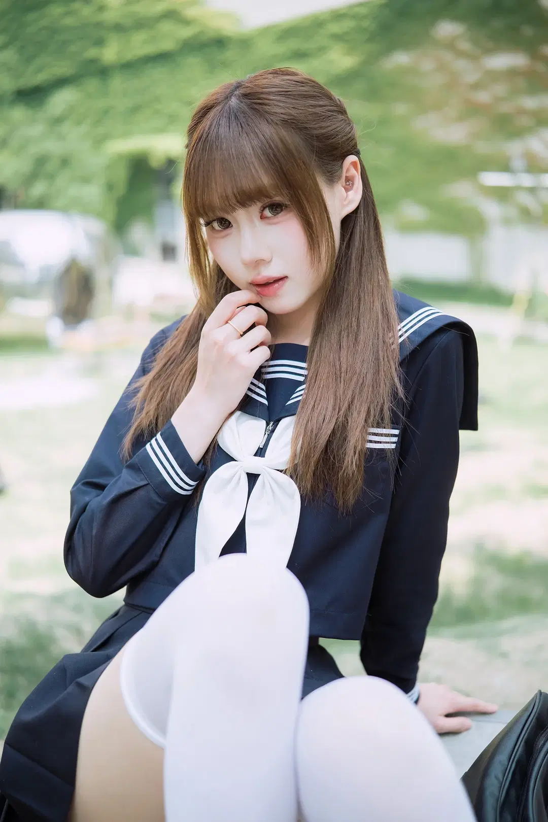 Blueberry Ice Cream Flavored Navy-and-White Sailor Uniform Photoset by HIRO_午饭饭 - Image 7