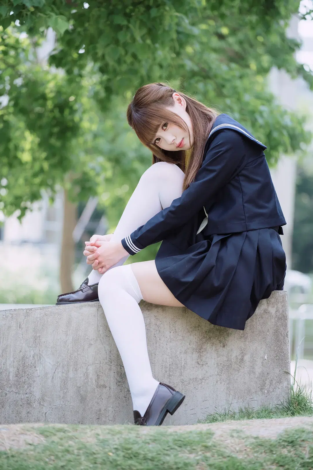 Blueberry Ice Cream Flavored Navy-and-White Sailor Uniform Photoset by HIRO_午饭饭 - Image 8