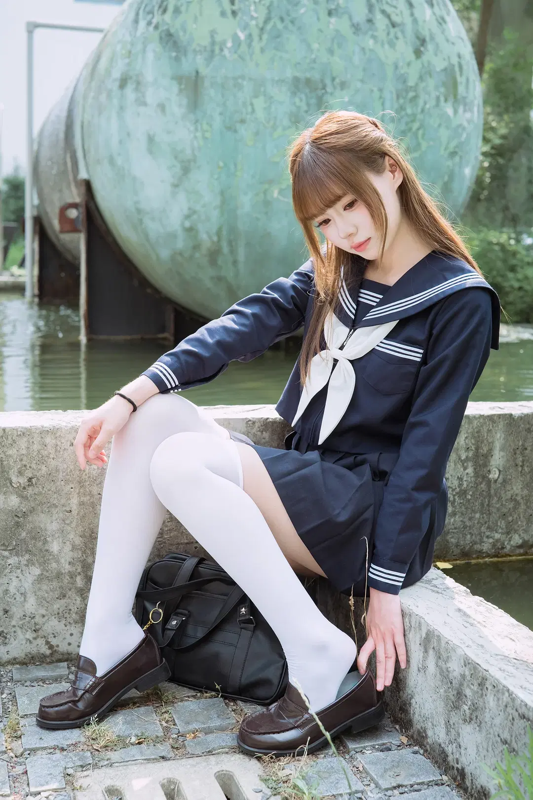 Deep Blue Sailor Suit Collides with Industrial Storage Tanks by HIRO_午饭饭 - Image 3