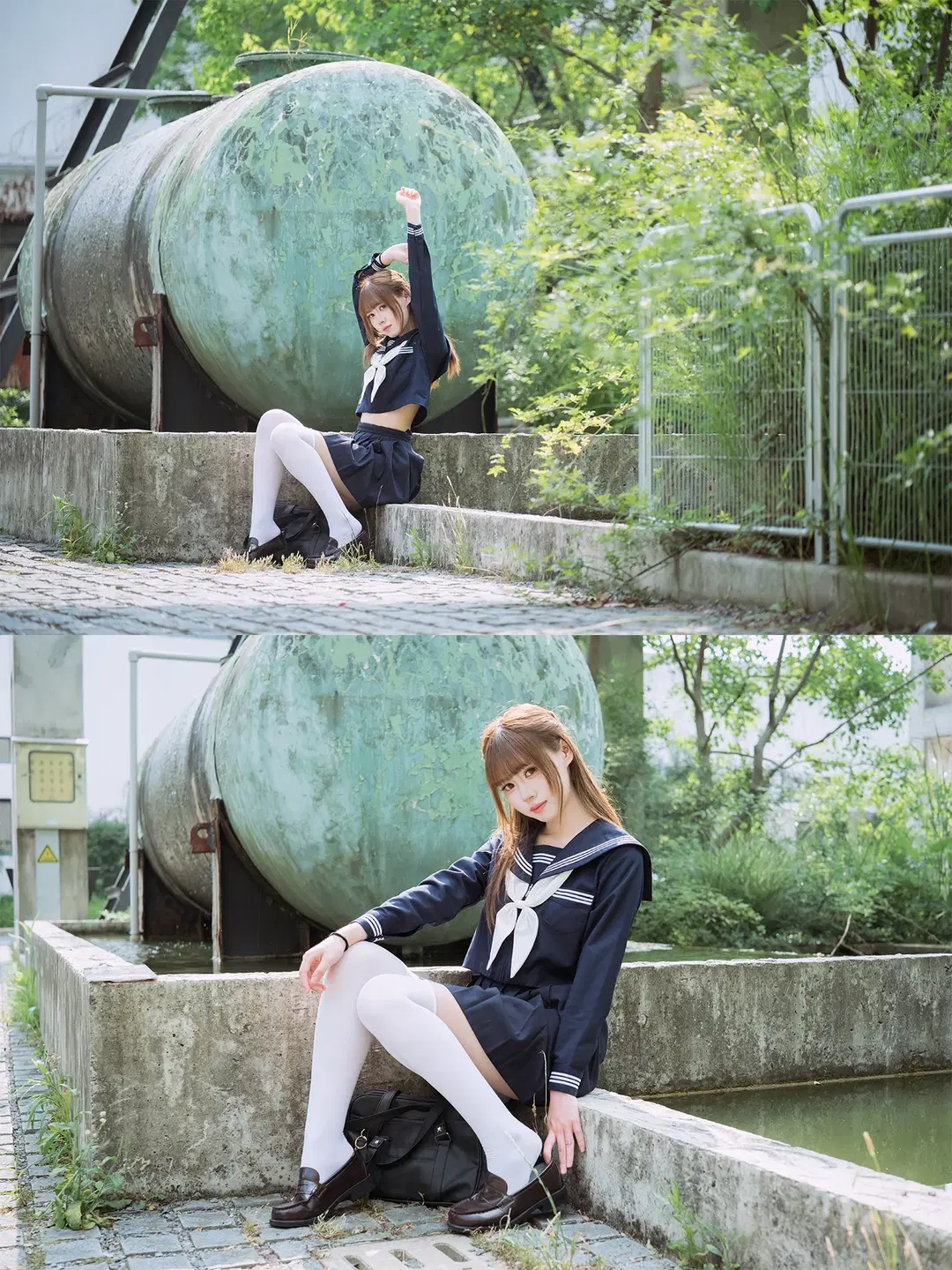 Deep Blue Sailor Suit Collides with Industrial Storage Tanks by HIRO_午饭饭 - Image 4
