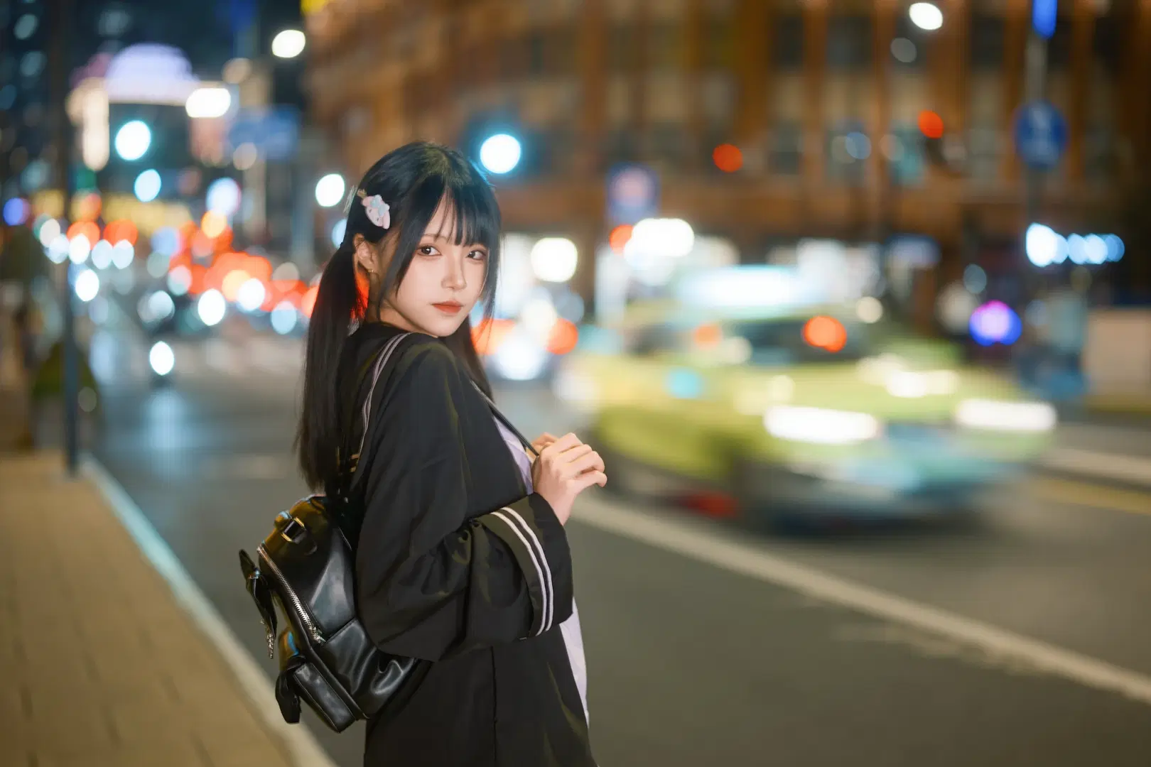 暗黑学院风夜景人像，冷脸萌的二次元氛围感 - 北面色影 - 第12张