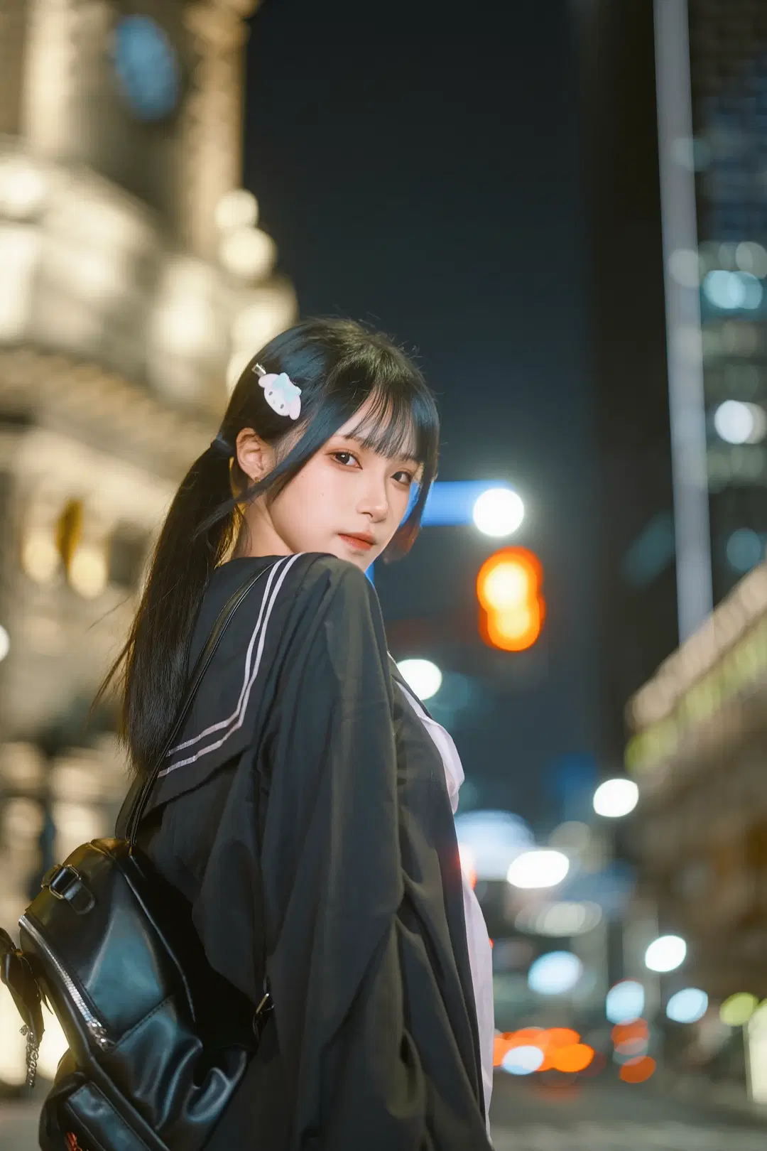 暗黑学院风夜景人像，冷脸萌的二次元氛围感 - 北面色影 - 第15张