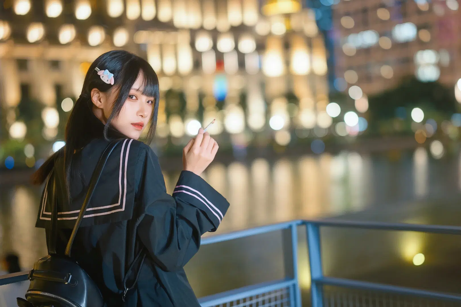 暗黑学院风夜景人像，冷脸萌的二次元氛围感 - 北面色影 - 第18张