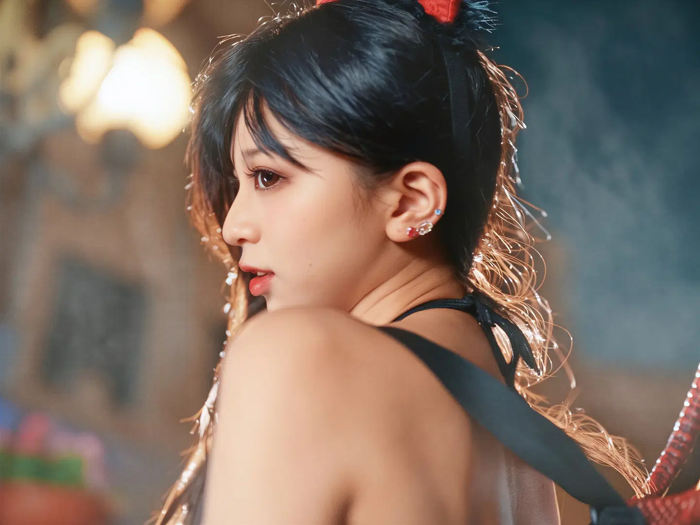万圣节小恶魔妆造，哥特风氛围感拉满 - 北面色影 - 第12张