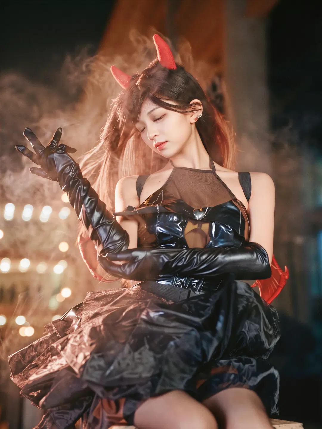 万圣节小恶魔妆造，哥特风氛围感拉满 - 北面色影 - 第3张