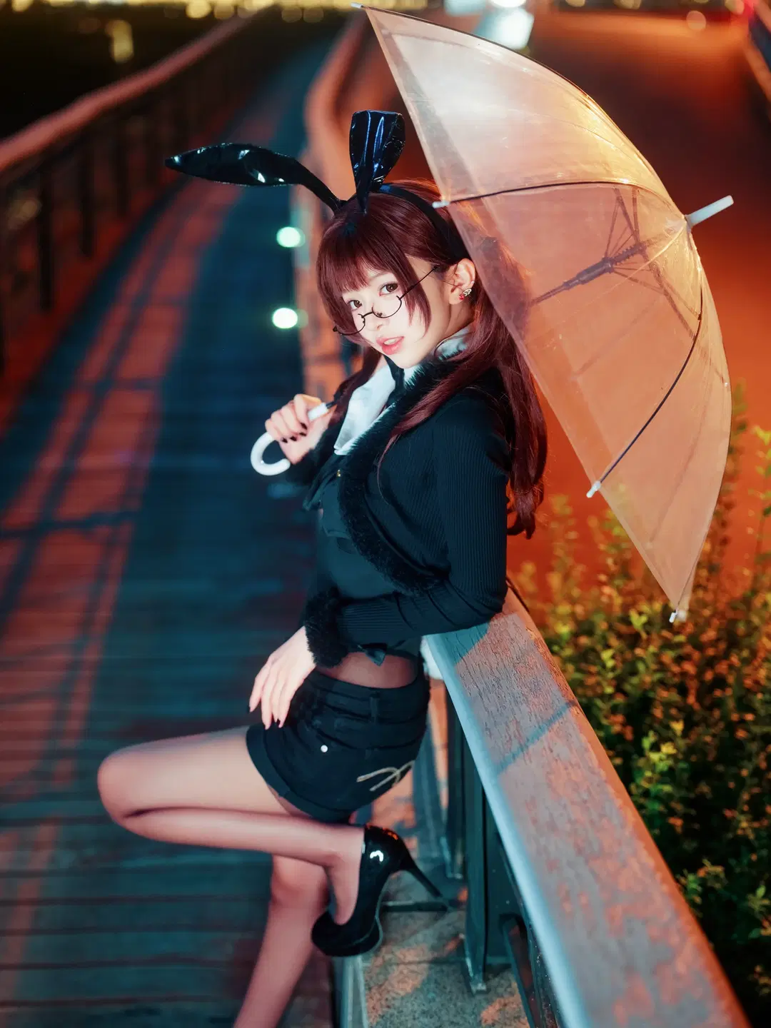 夜景街拍兔耳制服少女 - 北面色影 - 第13张