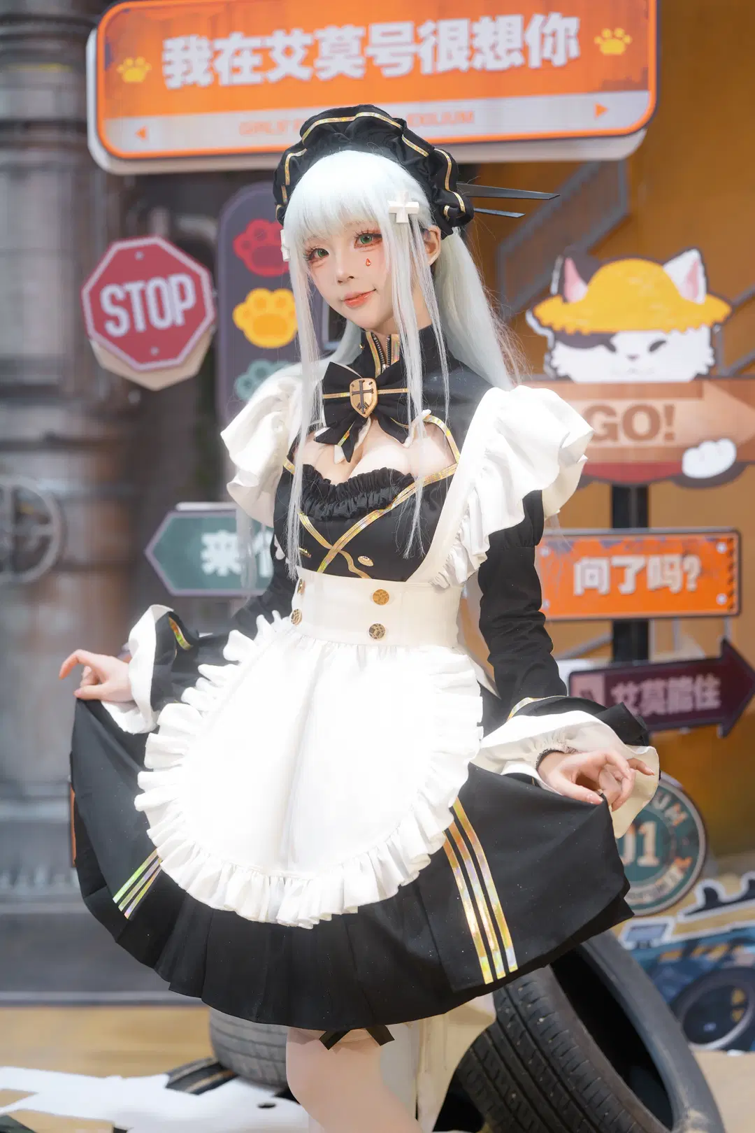 【HK416cos】少女前线2追放 BW现场的黑白女仆装造型 - 青阳 - 第3张