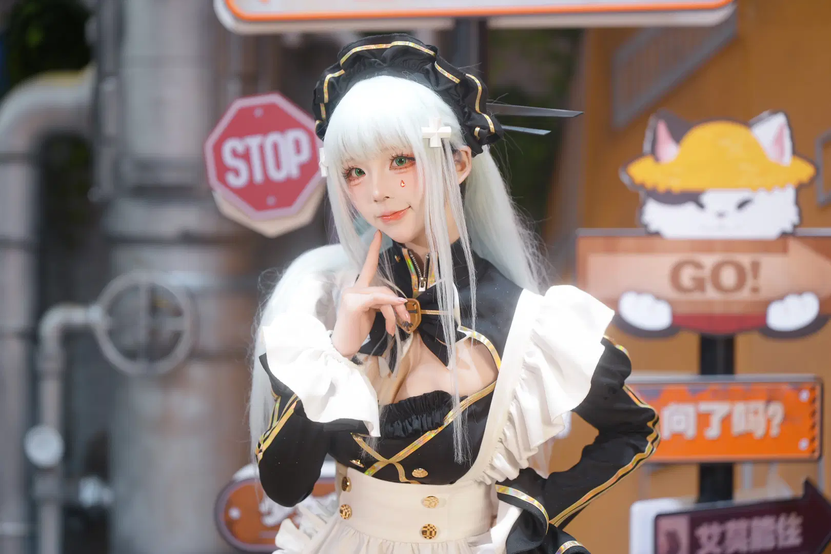 【HK416cos】少女前线2追放 BW现场的黑白女仆装造型 - 青阳 - 第4张