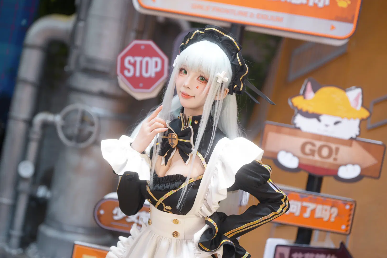 【HK416cos】少女前线2追放 BW现场的黑白女仆装造型 - 青阳 - 第5张