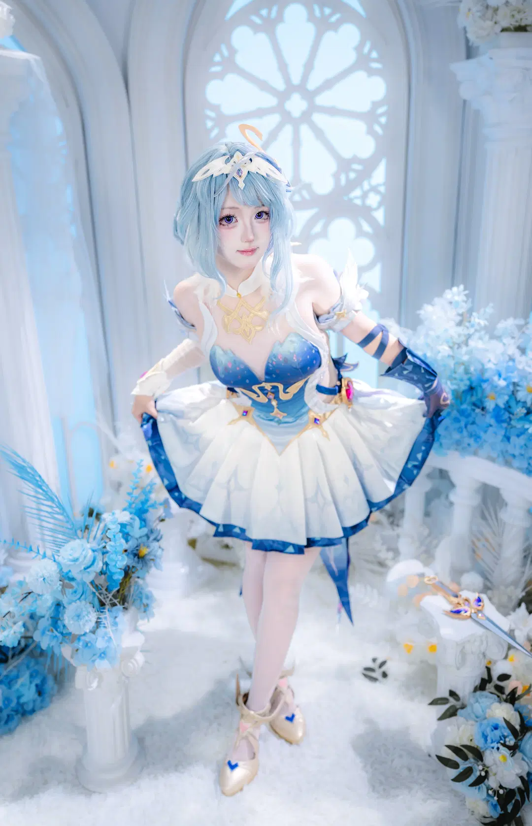 原神, cosplay, 白丝, 原神cos, 奥黛塔cos