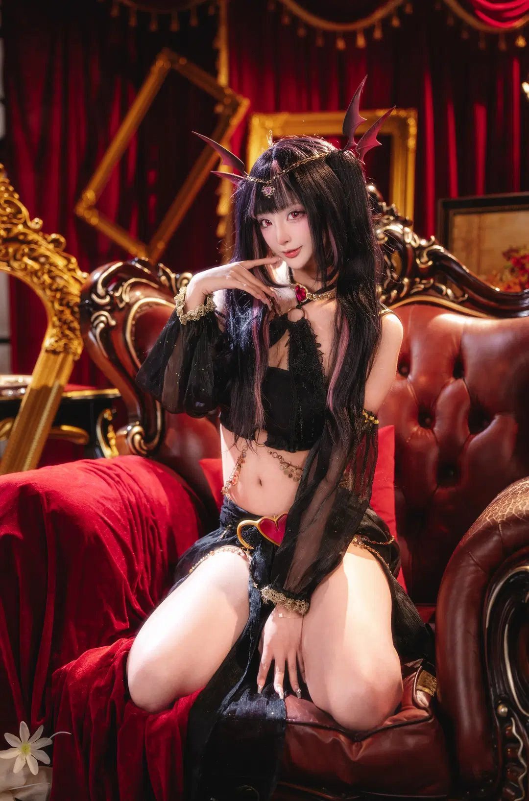 【プリンツ・モーリッツコスプレ】『アズールレーン』踊り子姿：紅のベルベットに宿る圧倒的支配のオーラ - 青阳 - 7枚目