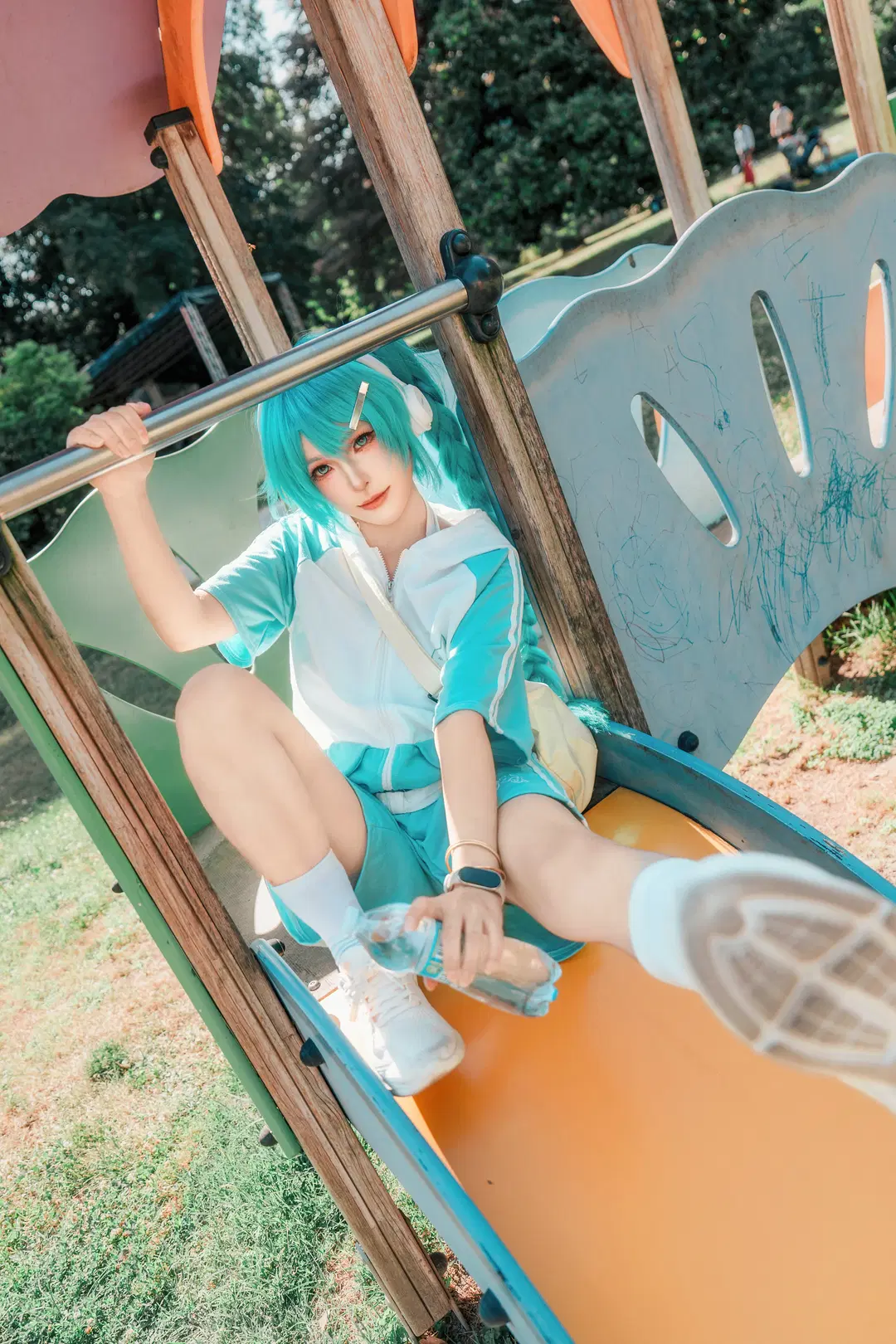 【初音ミク コスプレ】イタリアの街頭を彩る青緑のストーム - 醉梦化蝶📷 - 11枚目
