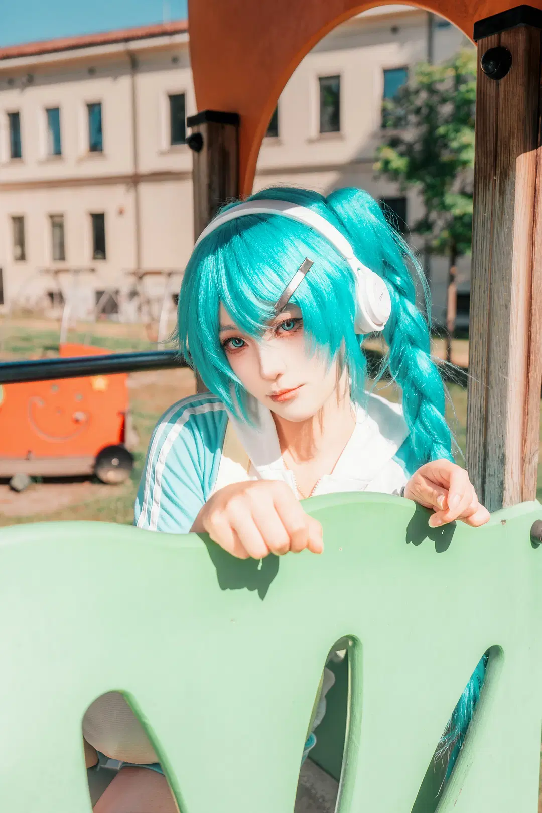 【初音ミク コスプレ】イタリアの街頭を彩る青緑のストーム - 醉梦化蝶📷 - 14枚目