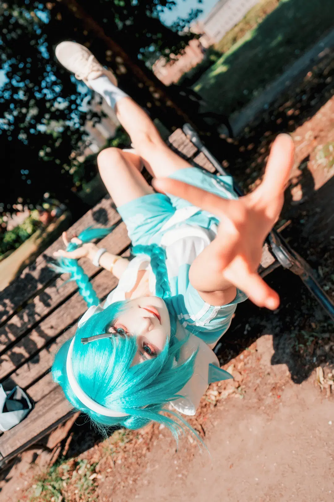 【初音ミク コスプレ】イタリアの街頭を彩る青緑のストーム - 醉梦化蝶📷 - 9枚目