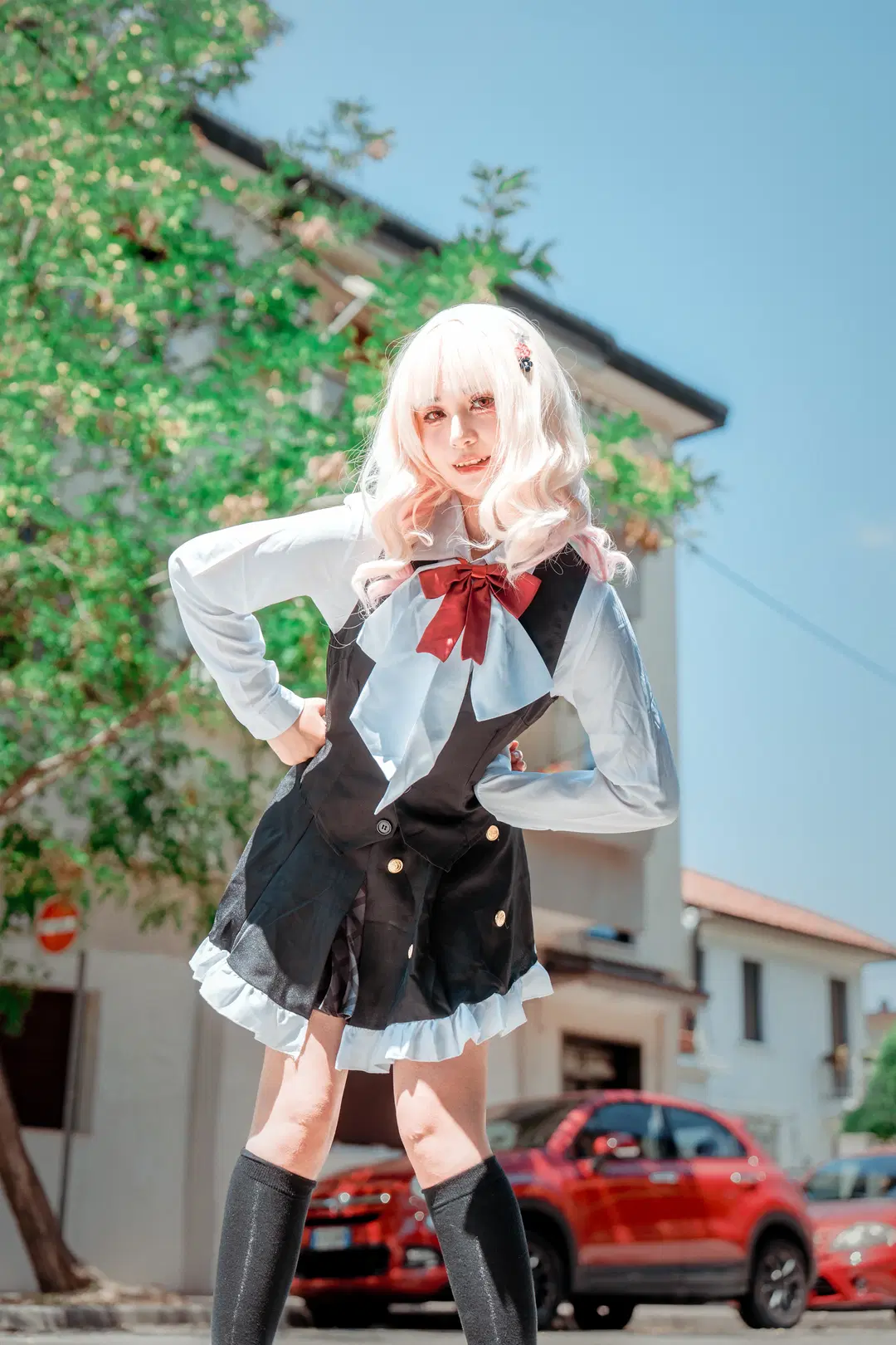 cosplay, 日系摄影, 黑丝过膝袜, 小森唯cos, 魔鬼恋人