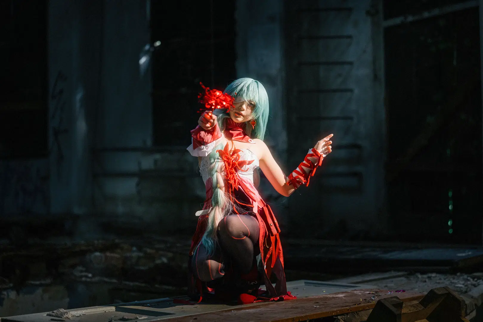 【弗洛洛cos】废弃剧院里的红白交响曲 - 醉梦化蝶📷 - 第14张