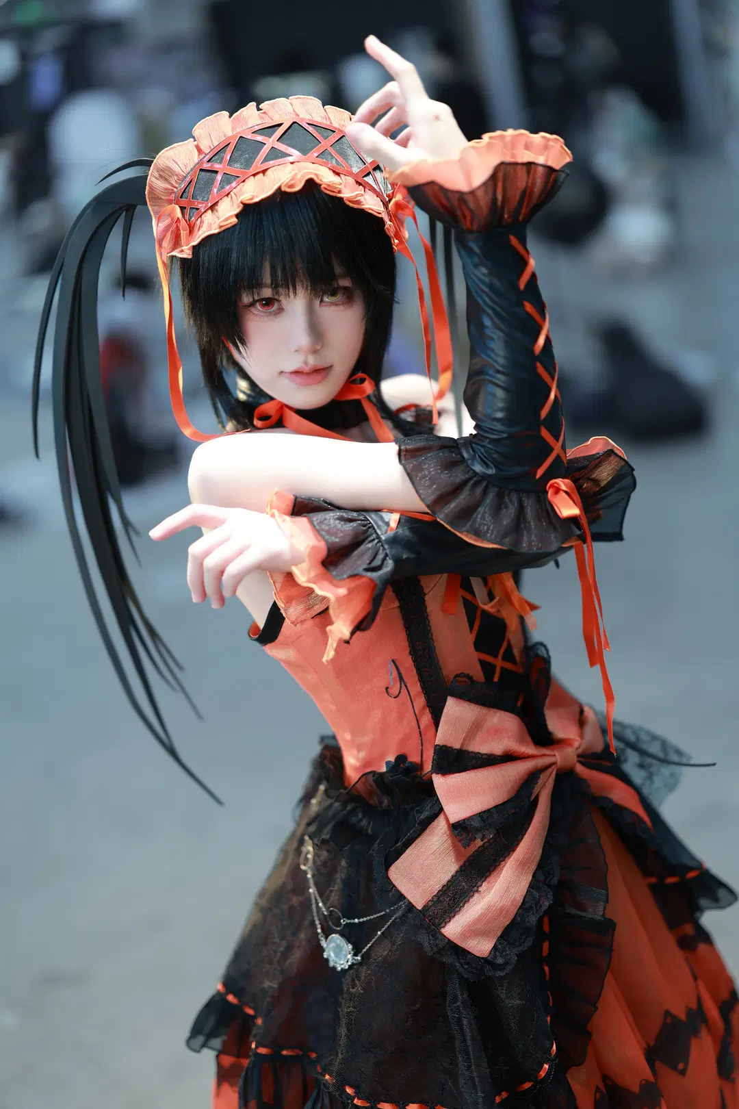 [Kurumi Tokisaki cosplay] Date A Live: Black-and-Orange Gothic Convention Photoshoot by 就爱臭猴子（缺牙巴版） - Image 3