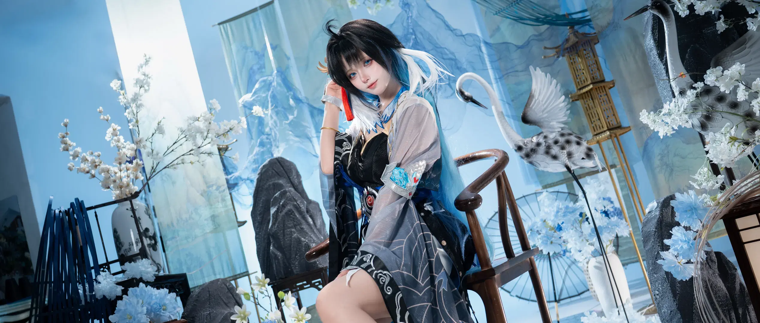 【秧秧cos】鸣潮夜翎，坠入静谧的蓝色梦境 - 快门工朱姬📸_学习中 - 第3张