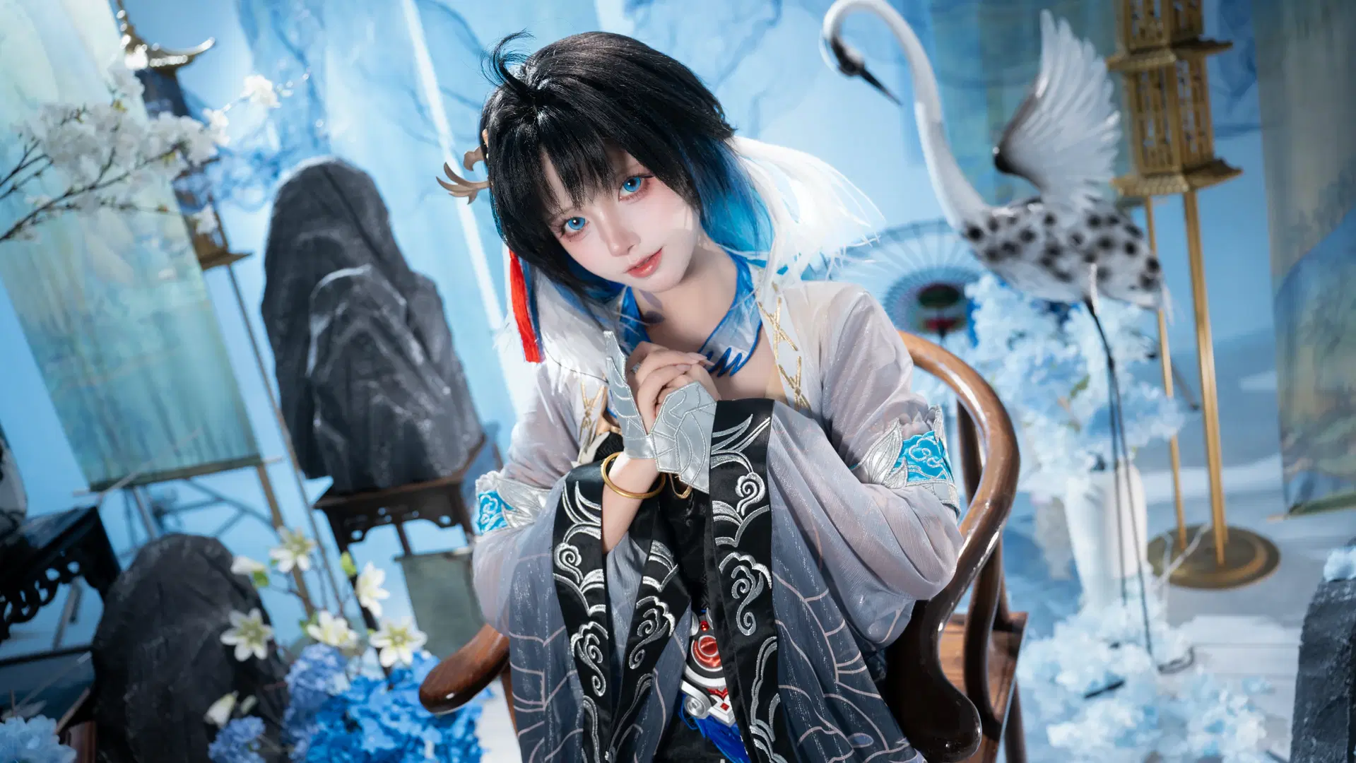 【秧秧cos】鸣潮夜翎，坠入静谧的蓝色梦境 - 快门工朱姬📸_学习中 - 第7张