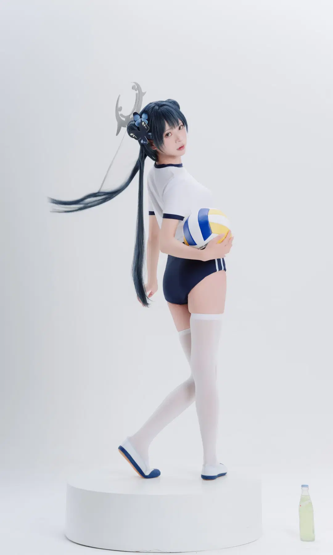 蔚蓝档案, 妃咲cos, 龙华妃咲, 白棚写真, 丝袜