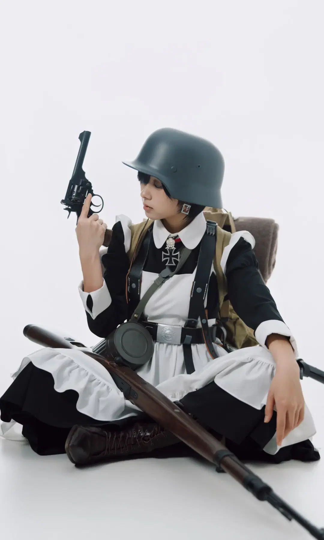 战斗工兵战术娘穿搭，白棚拍摄反差感拉满 - TimeAfterTime_ - 第4张