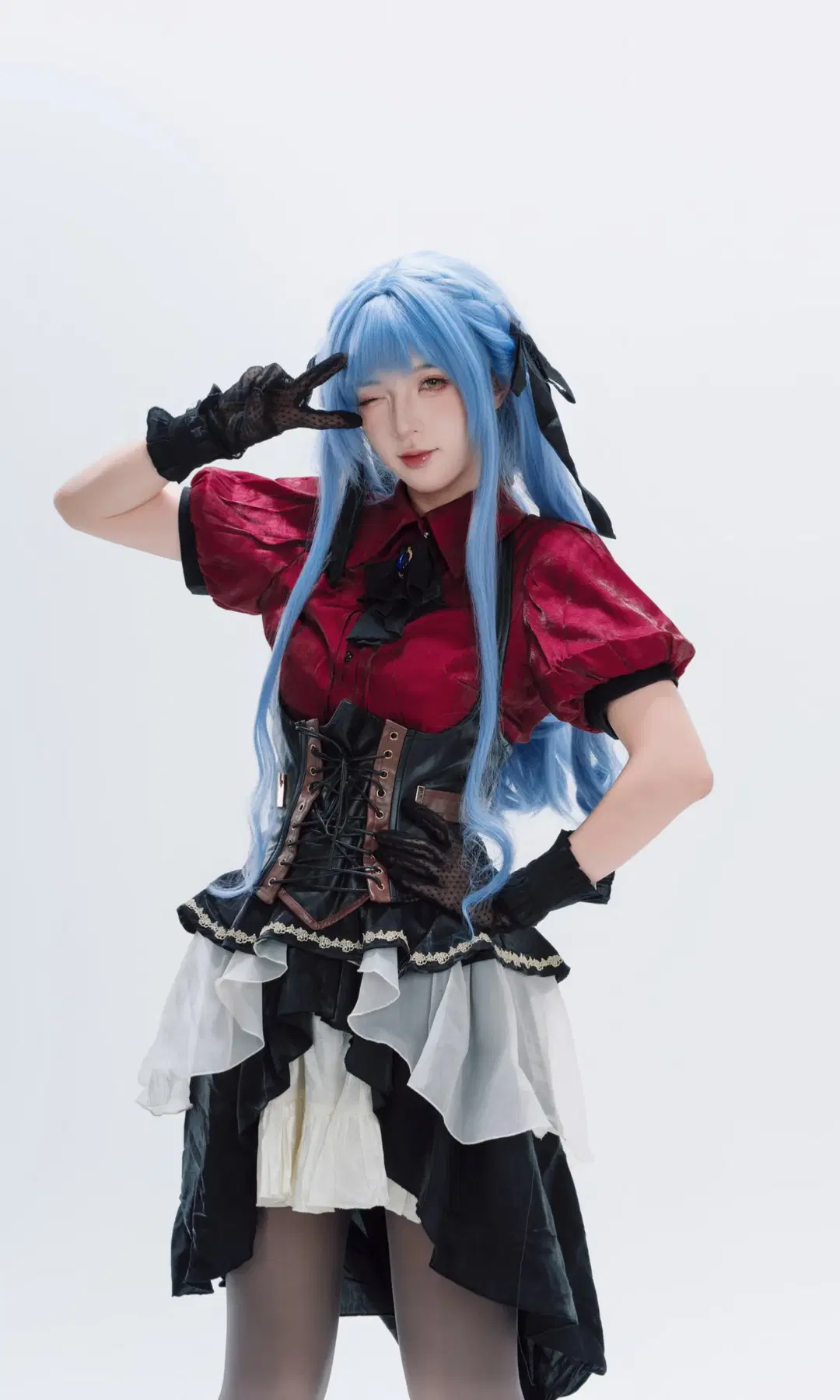 【丰川祥子cos】红黑质感哥特风，细节拉满的棚拍记录 - TimeAfterTime_ - 第2张