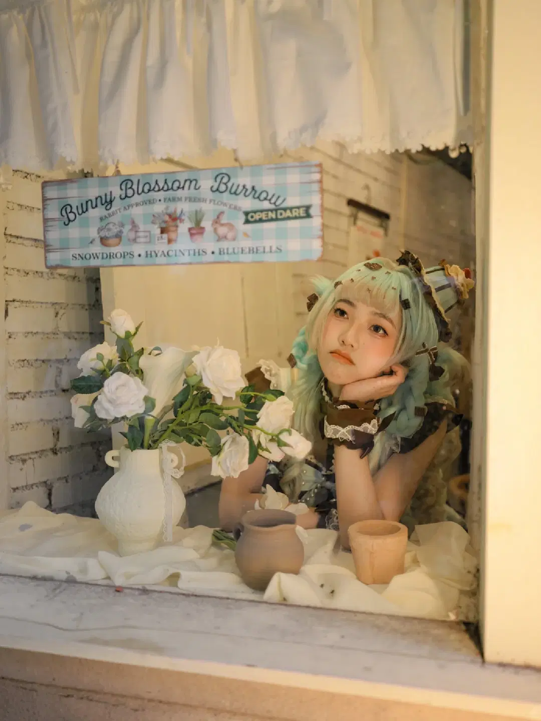 薄荷巧克力Lolita穿搭，复古甜品店里的甜美日常 - 萧晓雾 - 第5张