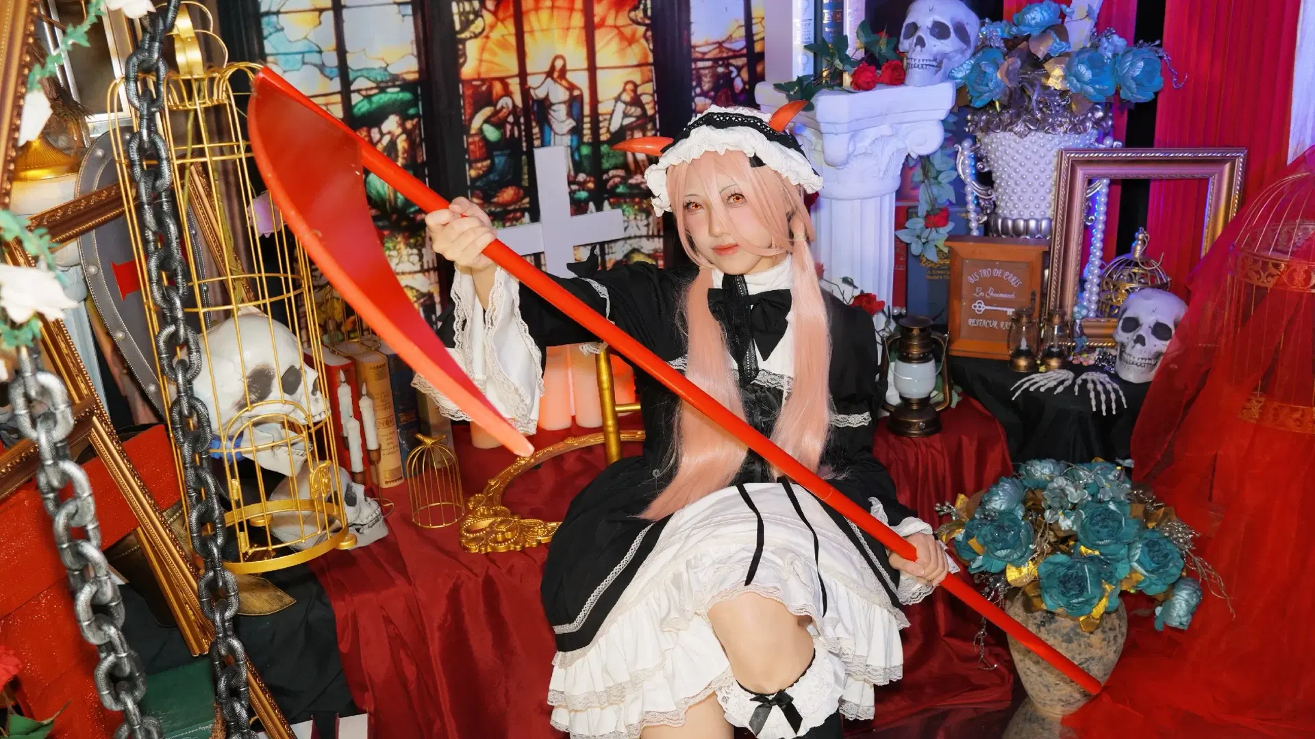【パワーのコスプレ】『チェンソーマン』メイドパワー、赤と黒のゴシックが織りなす二重の魅力 - 萧晓雾 - 5枚目