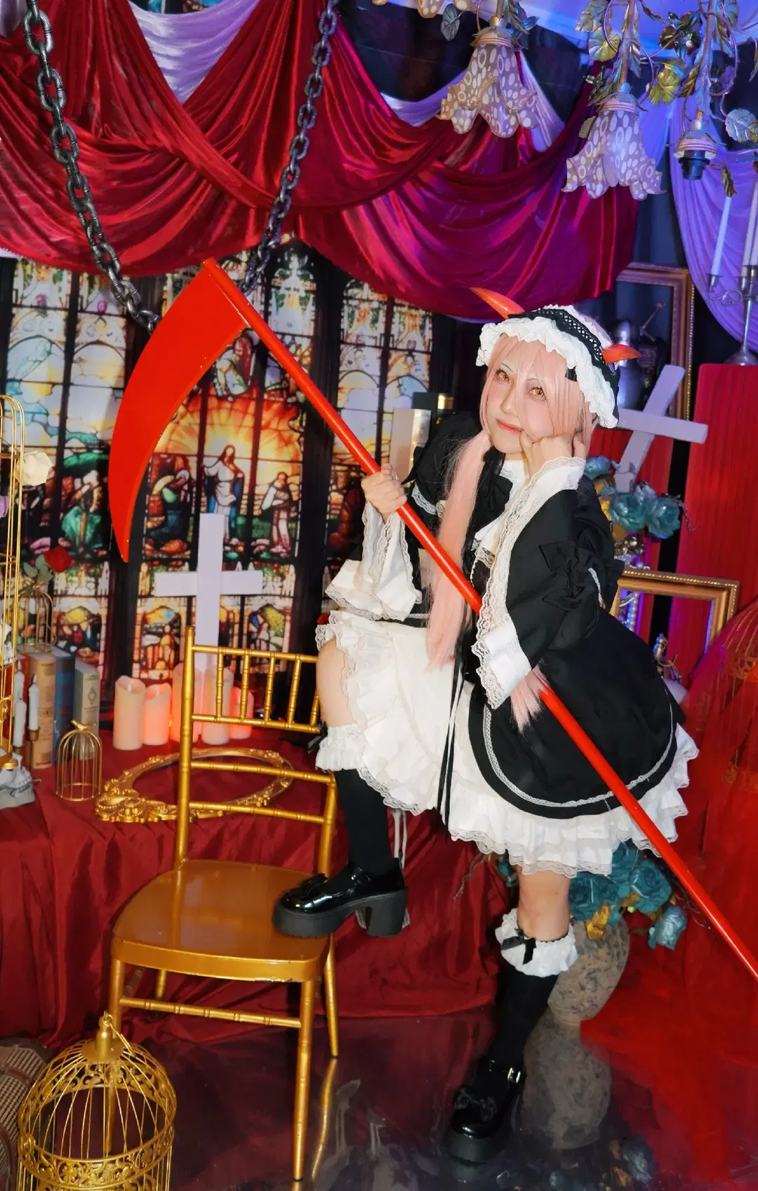 【パワーのコスプレ】『チェンソーマン』メイドパワー、赤と黒のゴシックが織りなす二重の魅力 - 萧晓雾 - 6枚目