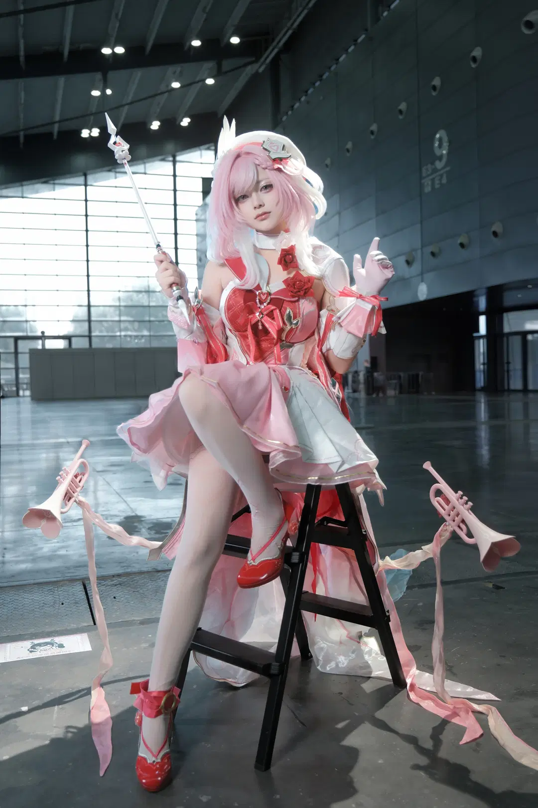 爱莉希雅cos, 崩坏3, 二次元cosplay, 爱愿妖精, 白丝