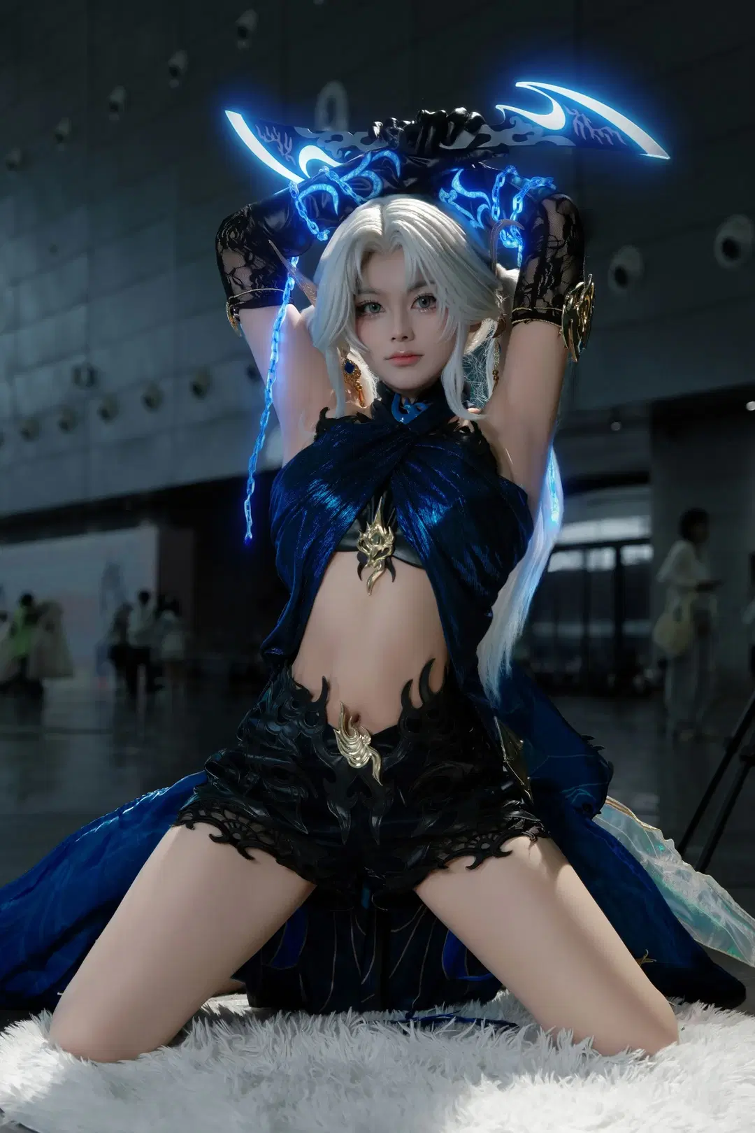 【季莹莹cos】永劫无间冷面刀锋的蓝光双刃